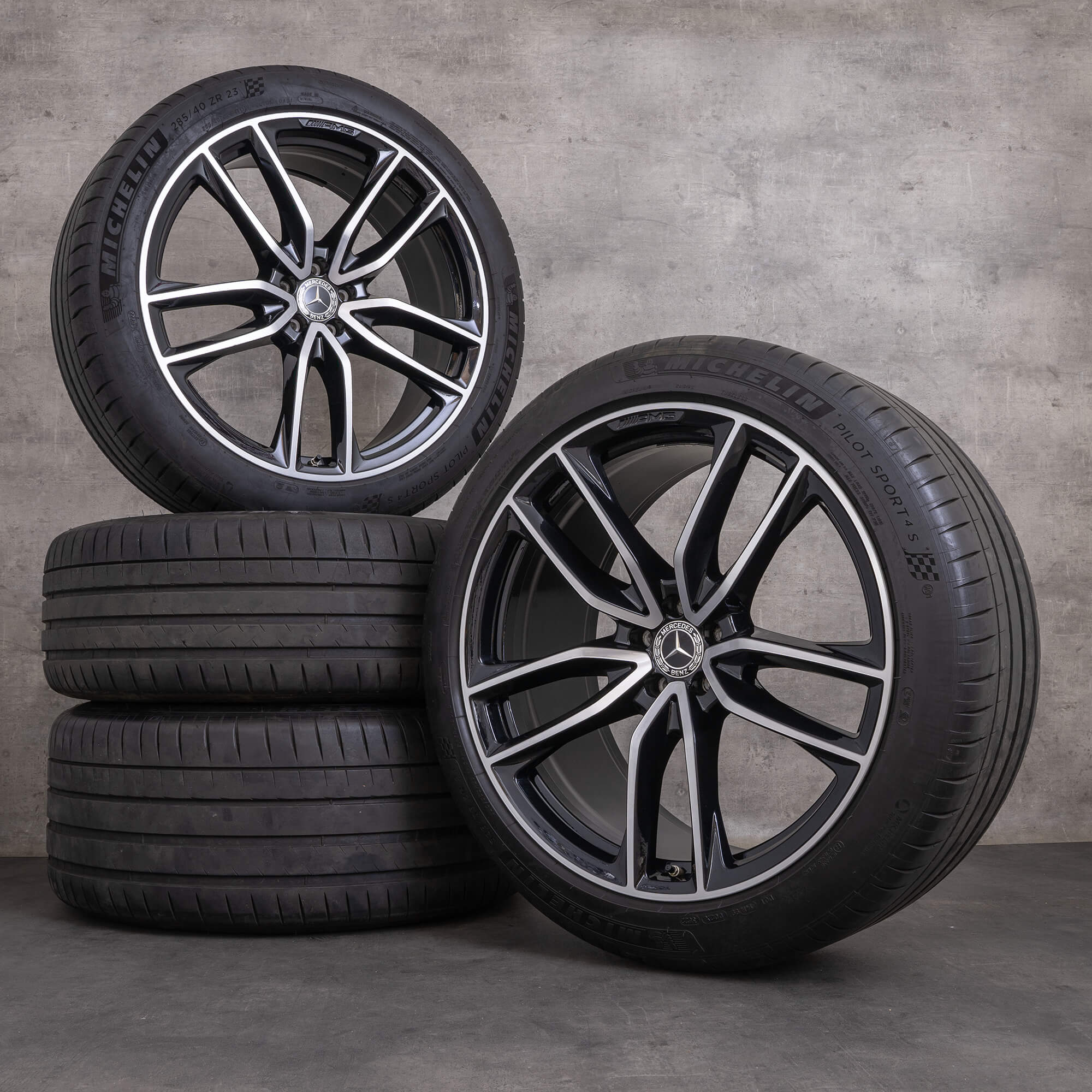 Originalní letní ráfky na auto Mercedes Benz GLS AMG 23 palců W167 X167 A1674017700 A1674017800 černé lesklé soustružené