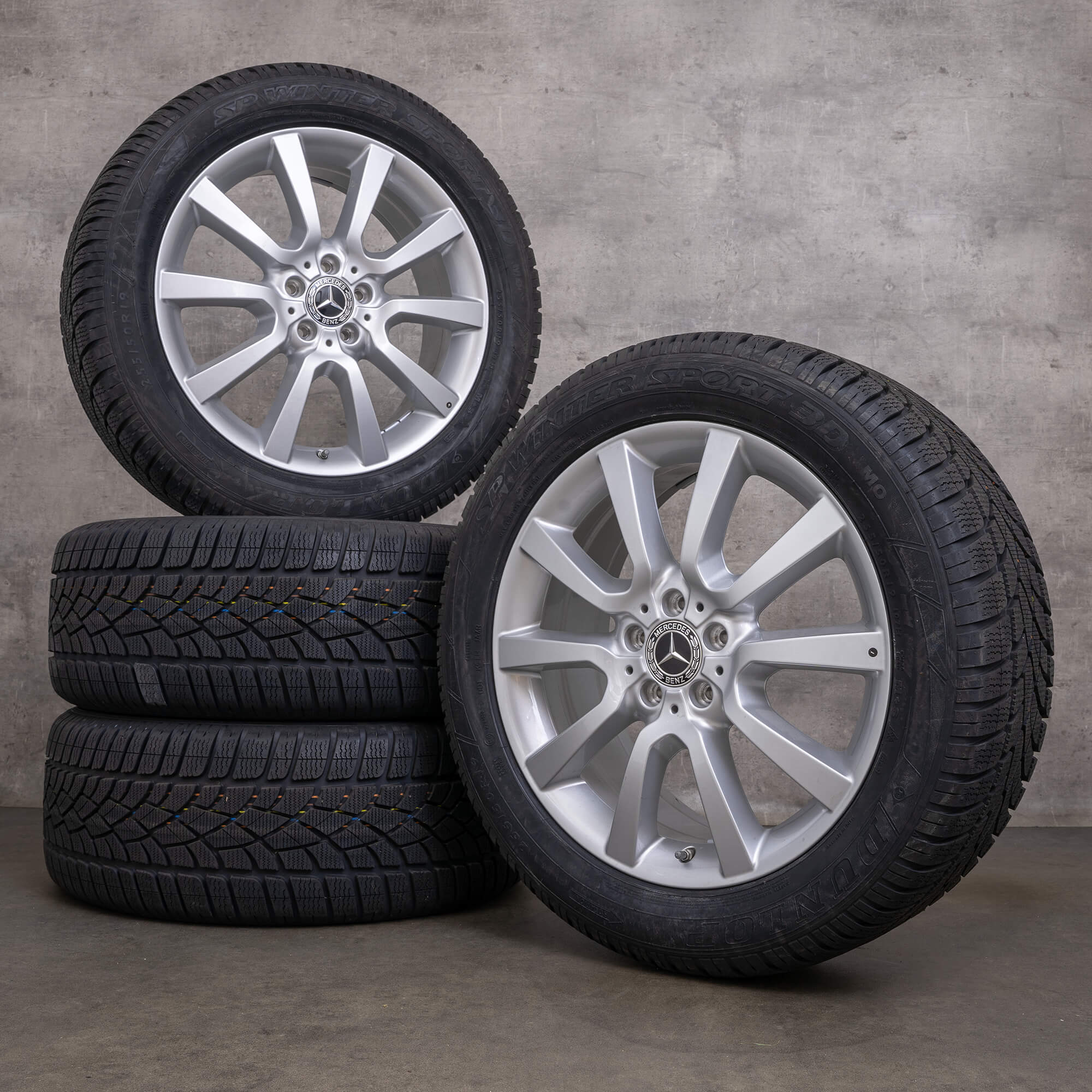 Original Mercedes Benz Classe M roues d'hiver 19 pouces ML W164 X164 jantes A1644017302 argent