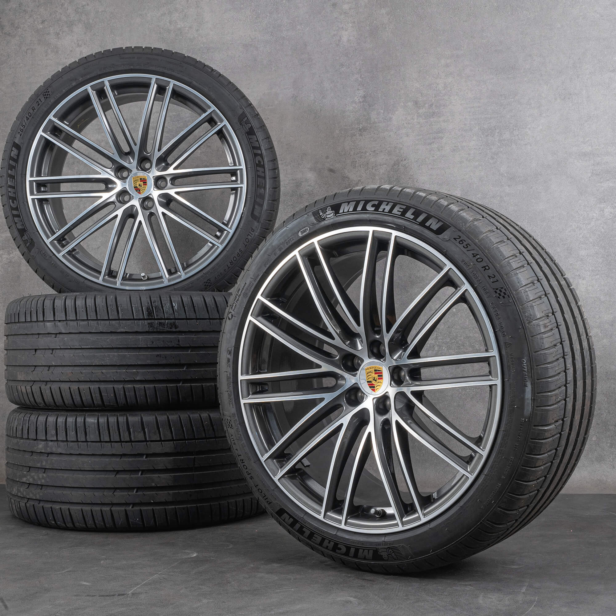 Originální 21 palcové disky Porsche Macan II & III Turbo IV 95B601025DN Letní pneumatiky