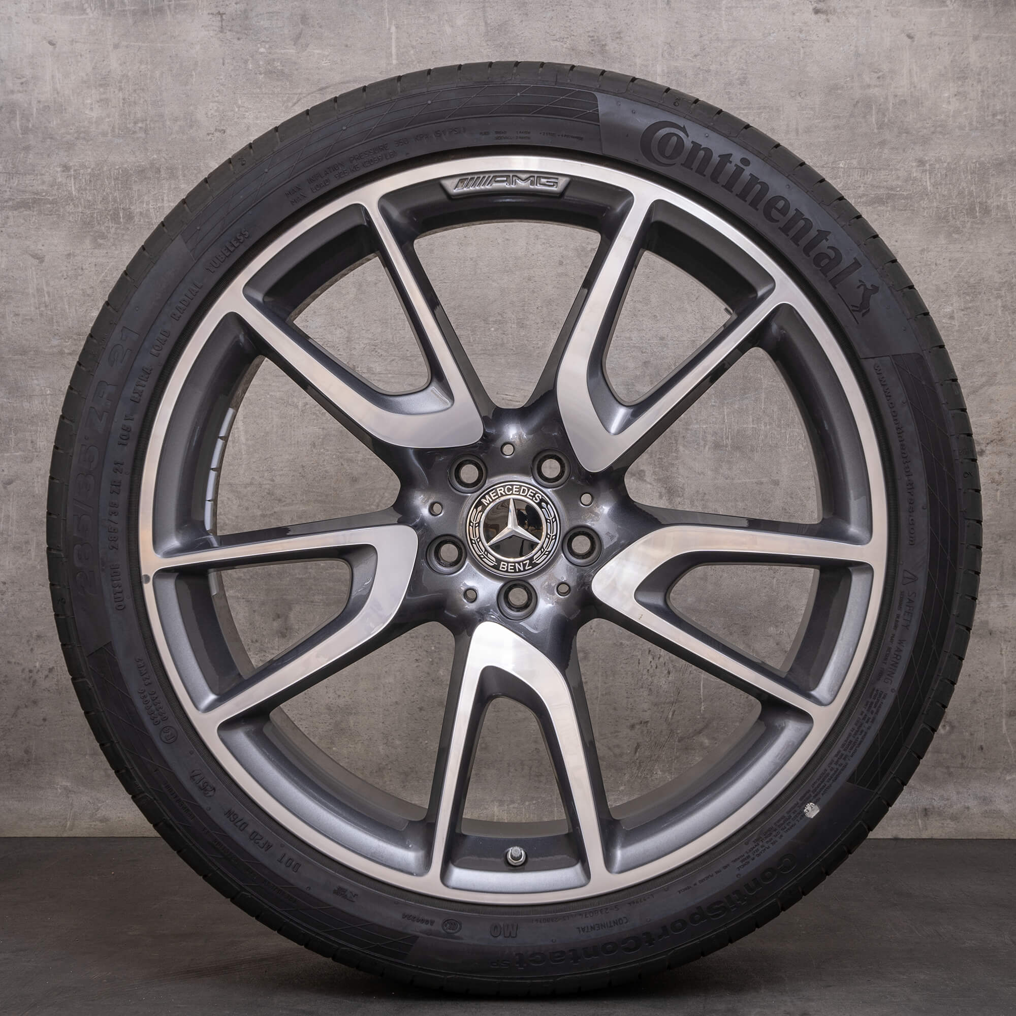 Originální letní kola Mercedes Benz GLC 43 AMG 21" X253 C253 ráfky na auto A2534012000 A2534012800 černá saténová povrchová úprava