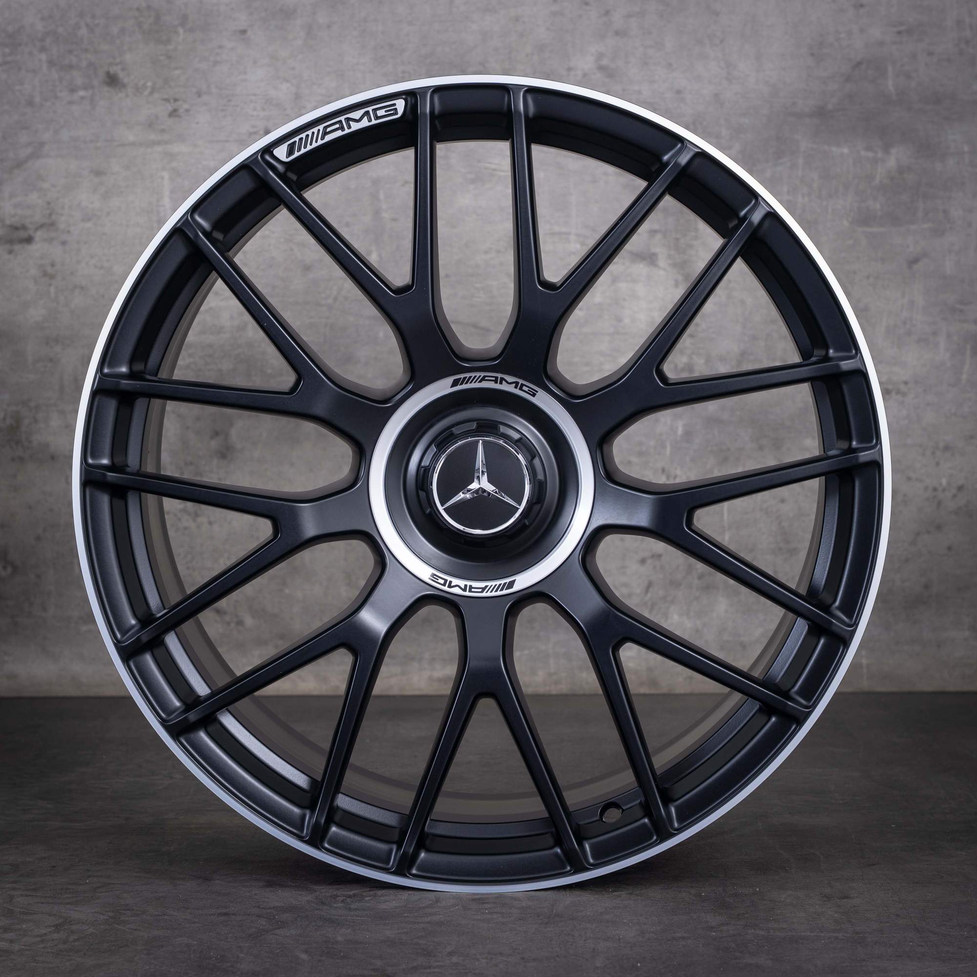 Originale Mercedes-Benz C-Klasse C63 & S AMG-fælge 19 20 tommer C205 A205 A2054015900 A2054016100 aluminiumsfælge sort mat diamond cut NYE