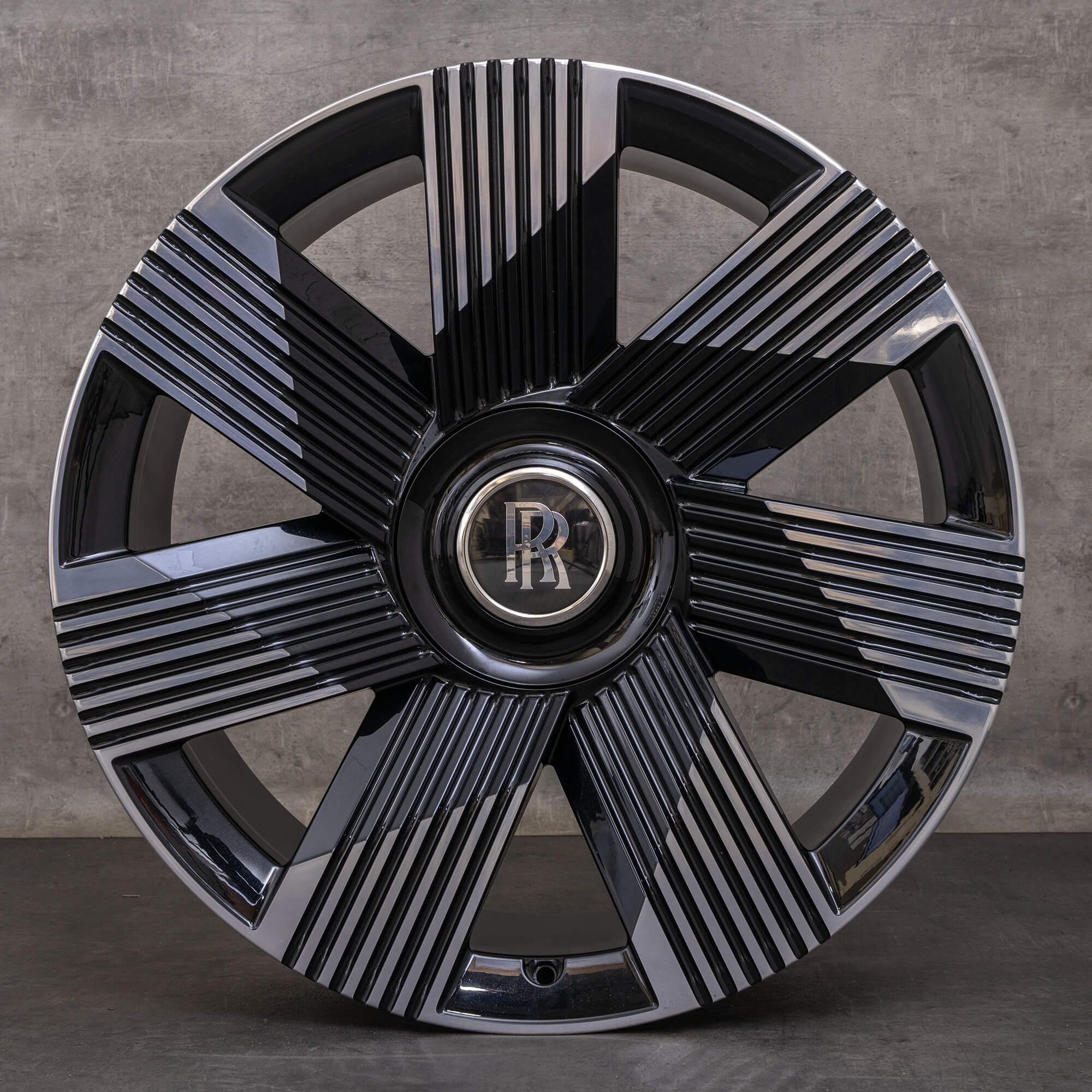 Oam Rims OEM Rolls Royce Spectre Rims 23 inch 5A2A592 5A2A593 black glossy turned