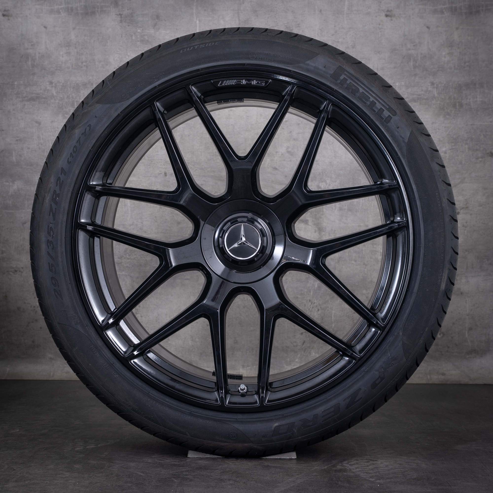 Original Mercedes Benz GLC 63 & S AMG Felgen 21 Zoll C253 X253 Sommerräder A2534014000 A2534014100 schwarz glanz