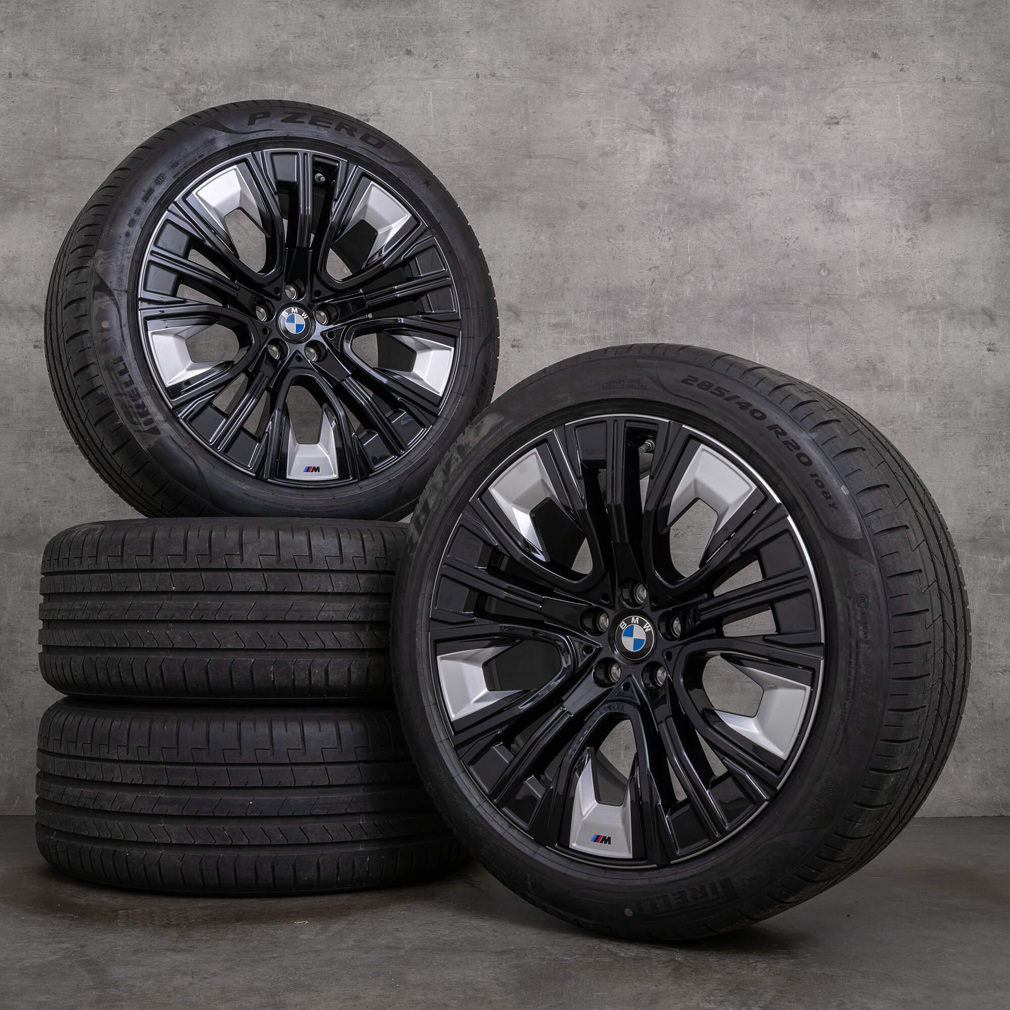 Original BMW X3 Winterräder 20 Zoll G45 Felgen Styling 906 5A6F115 5A6F116 schwarz glanzgedreht