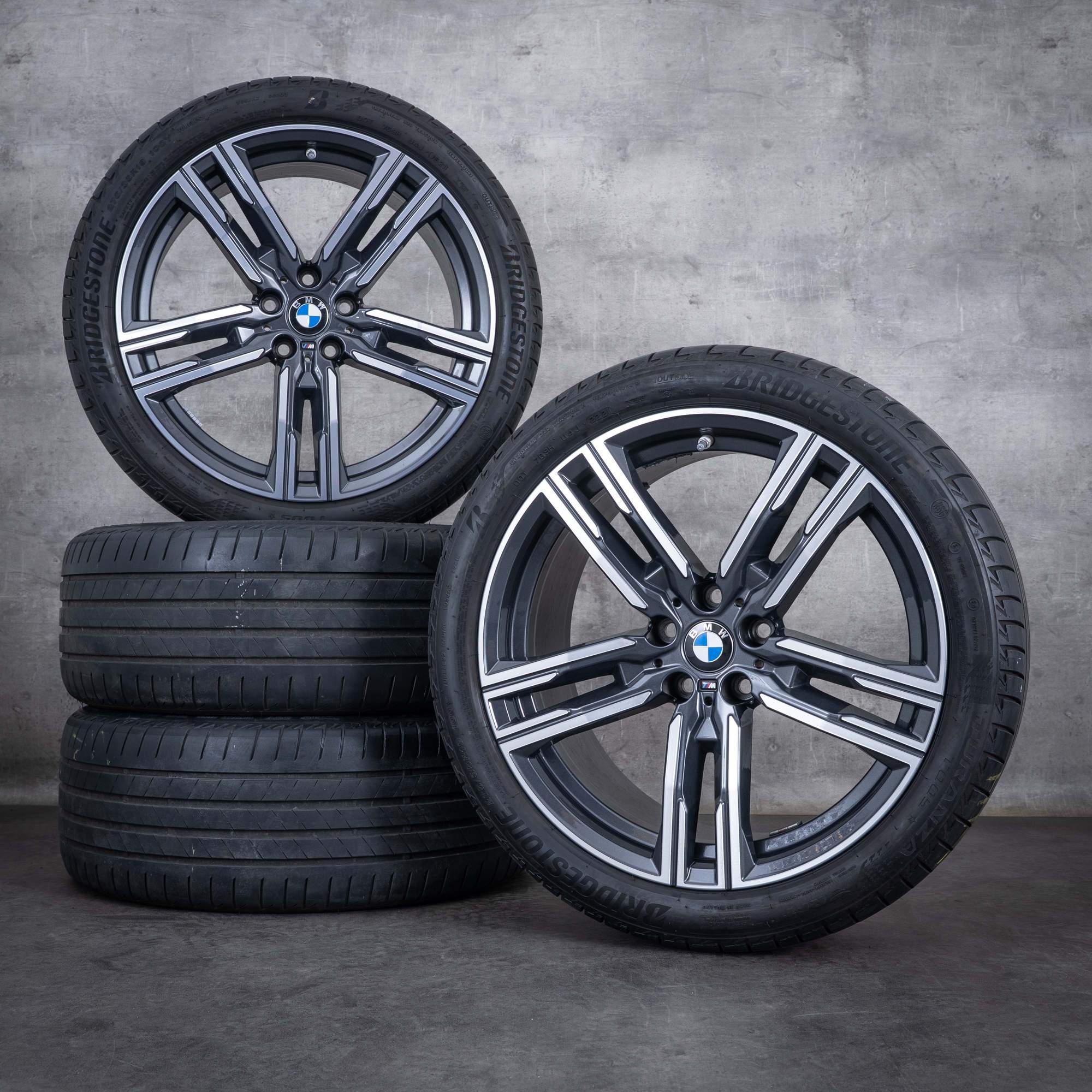 Original 19palcové letní ráfky na auto BMW řady 8 G14 G15 G16 styling 727 M 8090019 8090020 orbit šedá lesklá