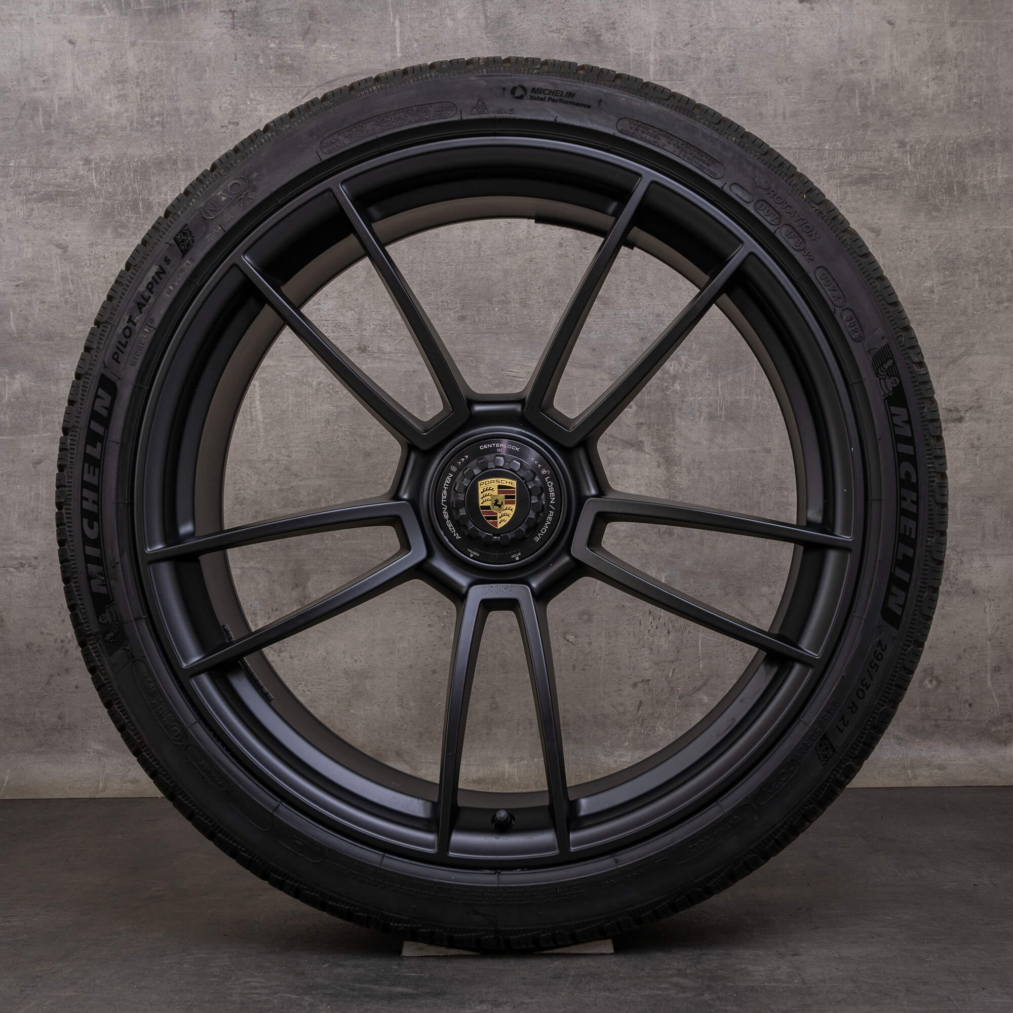 Alkuperäiset Porsche 911 -talvirenkaat 20 21 tuumaa 992 I GTS -vanteet 992601025AT 992601025AC Turbo S -vanteet mattamusta