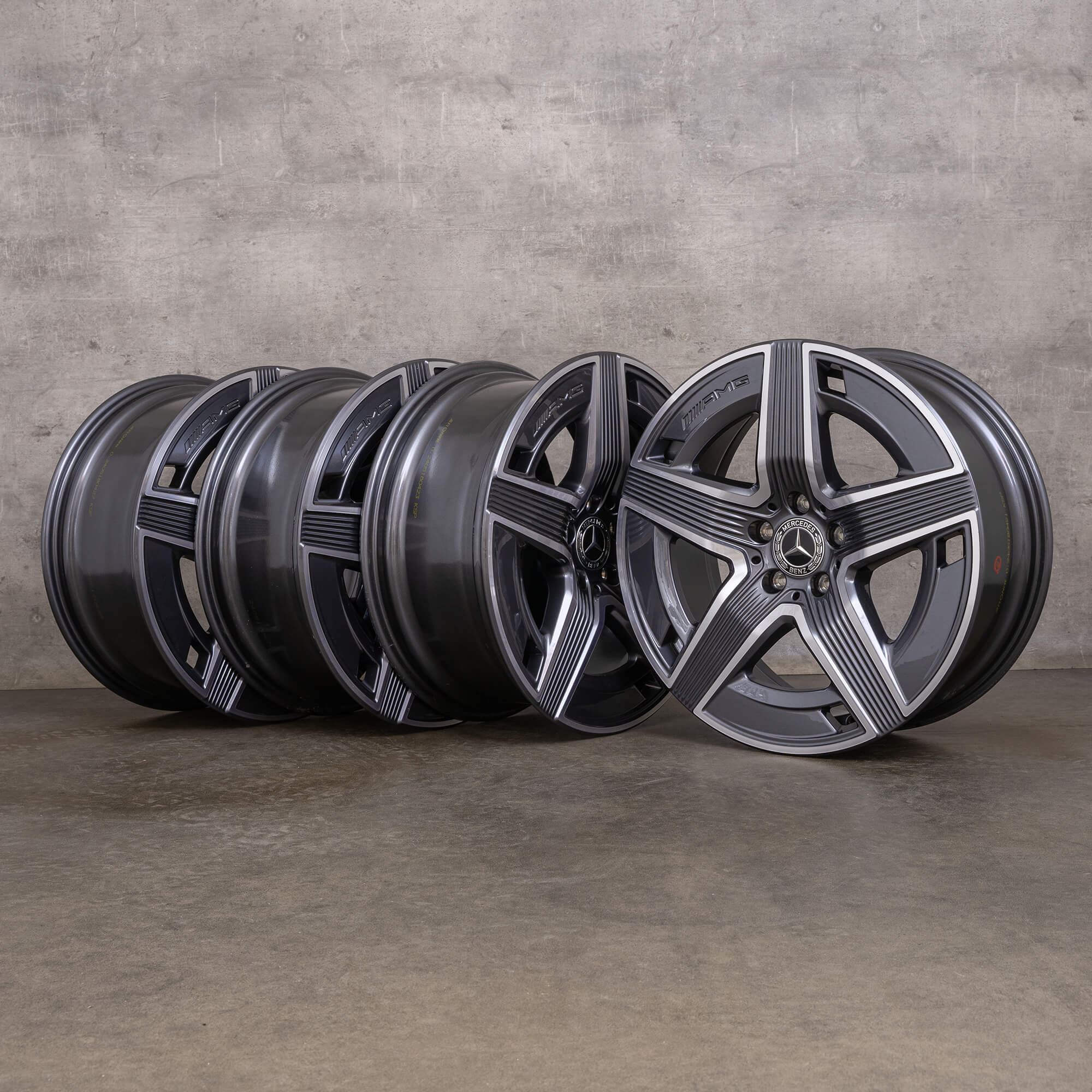 Ekte Mercedes Benz GLC felger 19-tommers C254 A2544010400 A2544010500 himalaya grå blank snudd NY