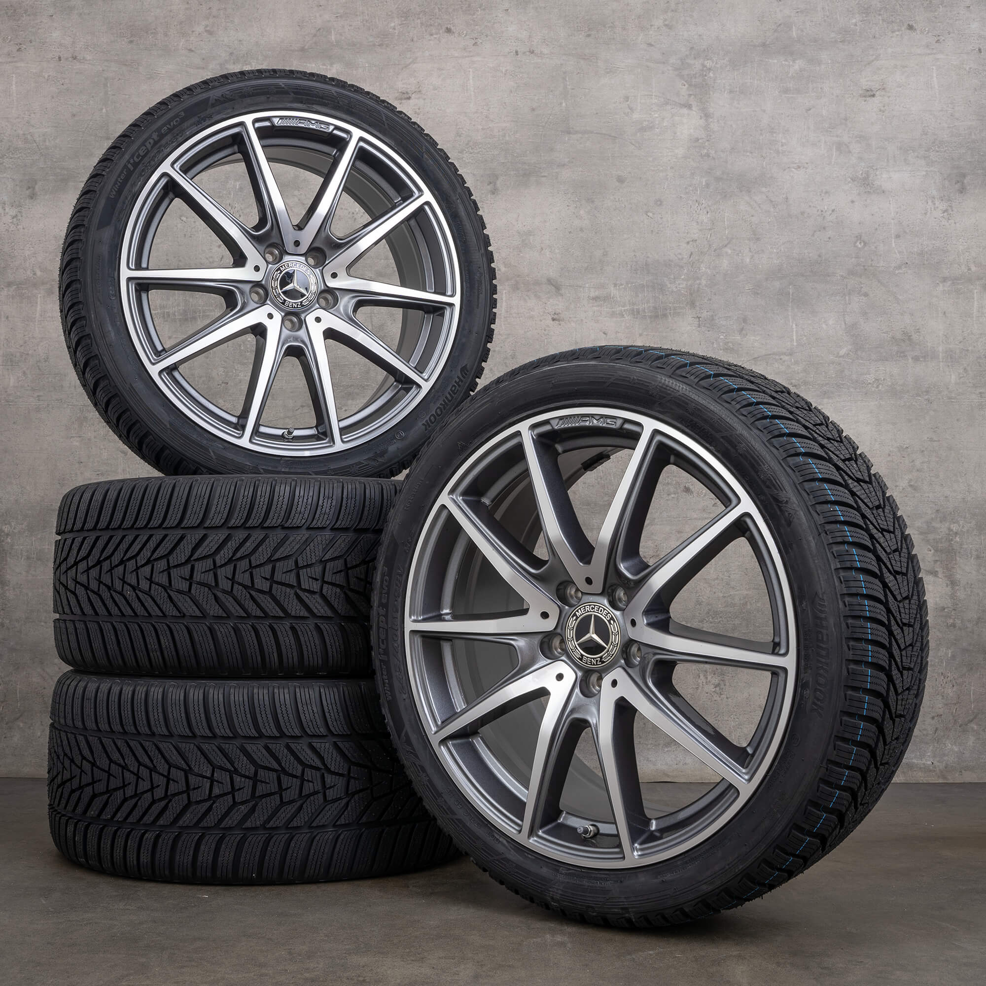 Orijinal Mercedes Benz E-Serisi AMG kış jant lastik 19 inç W213 S213 C238 A238 jantlar A2134017300 himalaya gri parlak tornalı YENİ