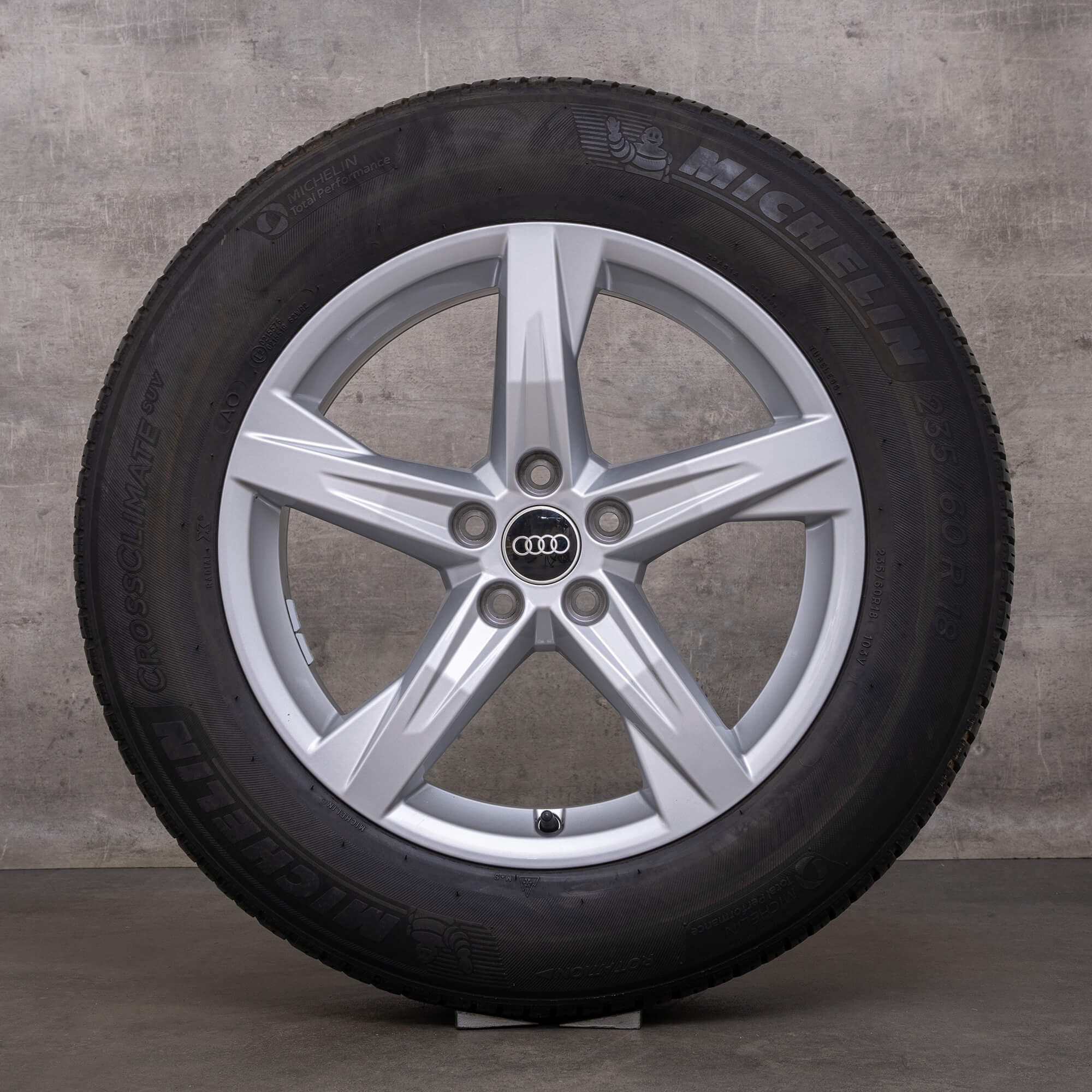 OEM Audi Q5 winter wheels 18 inch FY rims 80A601025BE silver