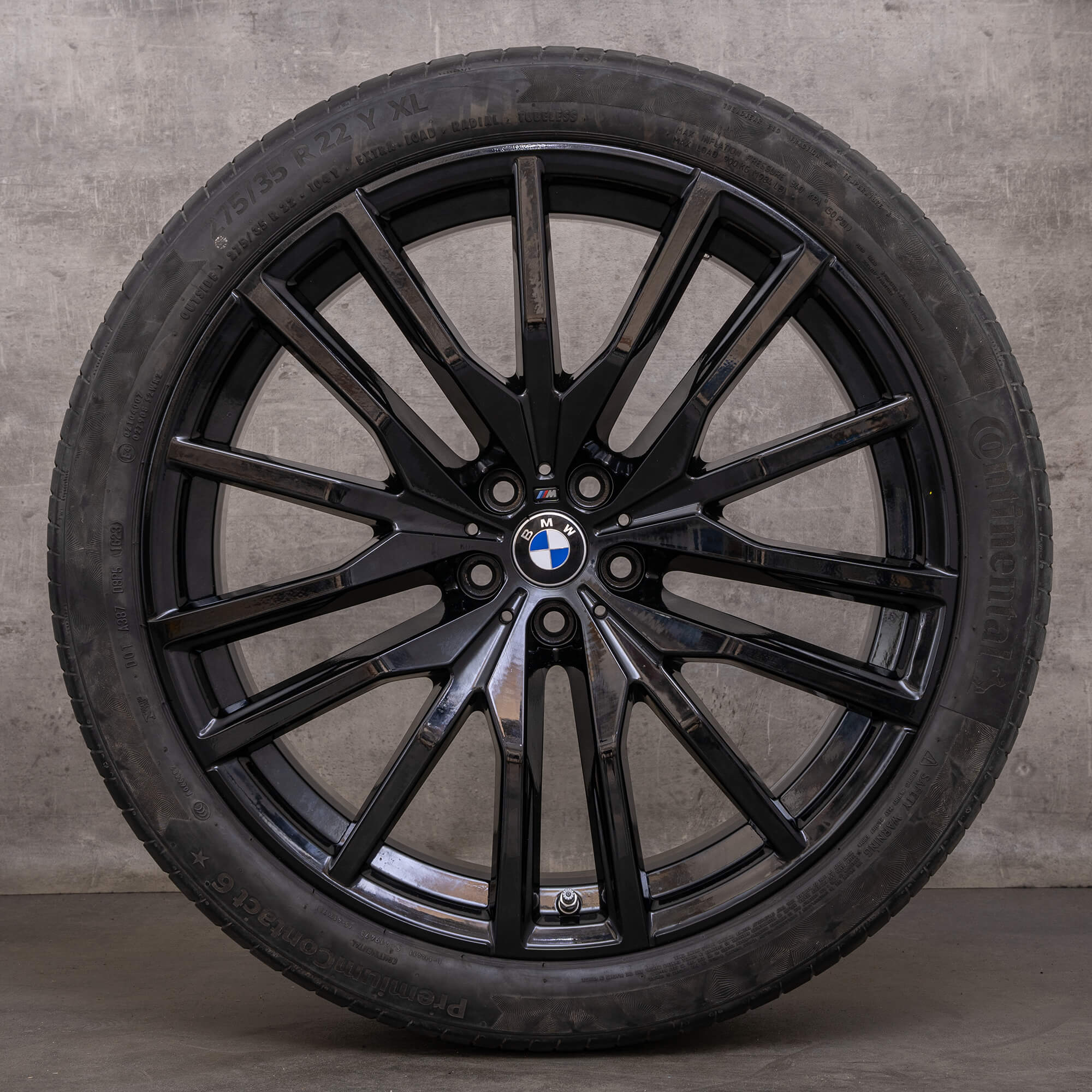 Jantes d'origine BMW X5 X6 22 pouces G05 G06 roues d'été 742 M 8090013 8090014 noir