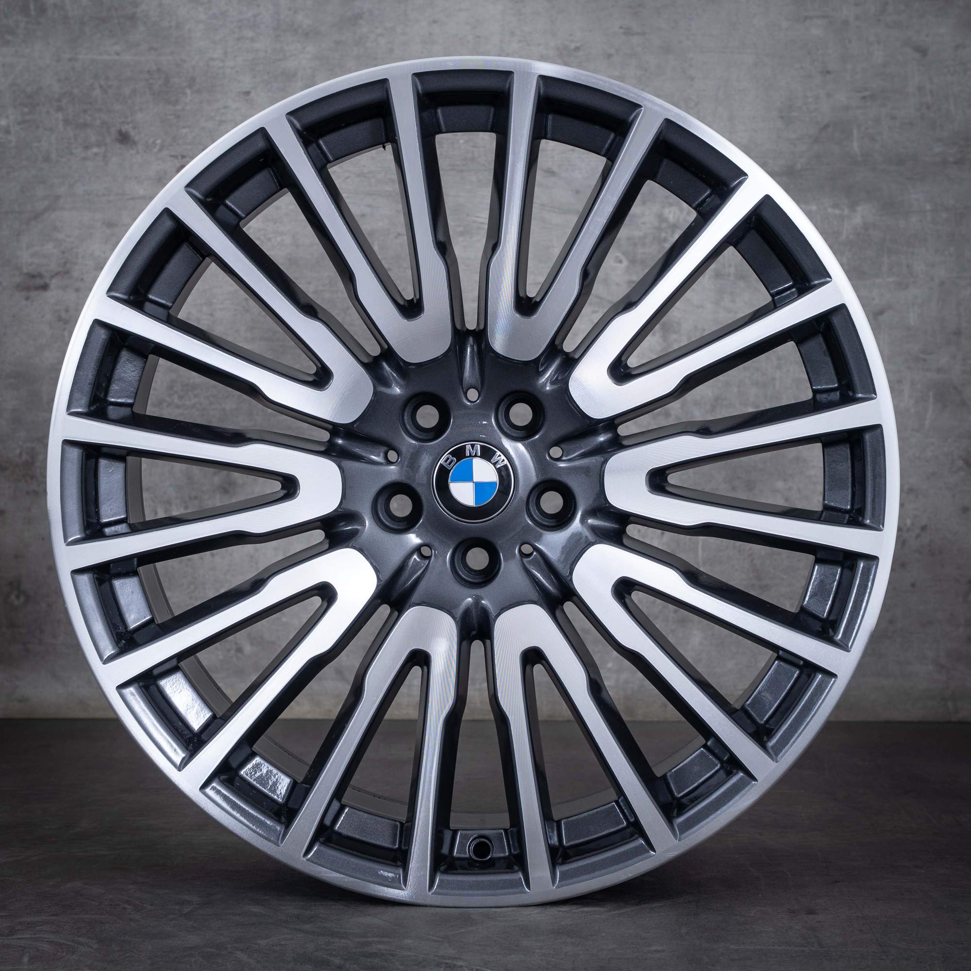 Oryginalne felgi BMW serii 6 7 21 cali GT G32 G11 G12 Styling 629 6863112 6863113 orbit grey glossy turned