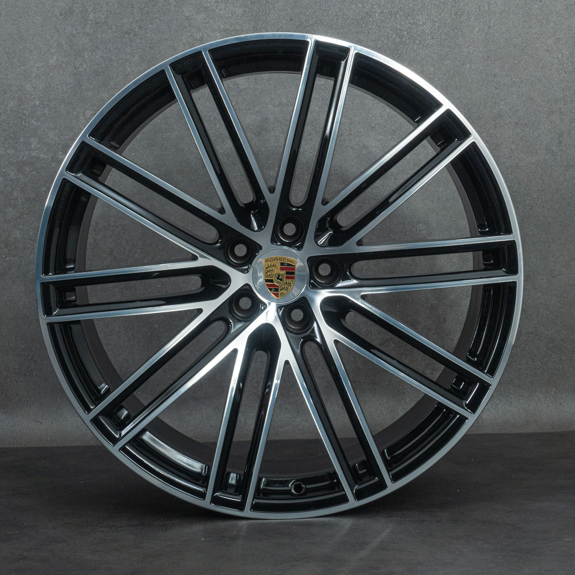Alkuperäiset Porsche Macan II & III -vanteet 21 tuumaa 95B601025DN 95B601025DP diamond cut mustat UUDET