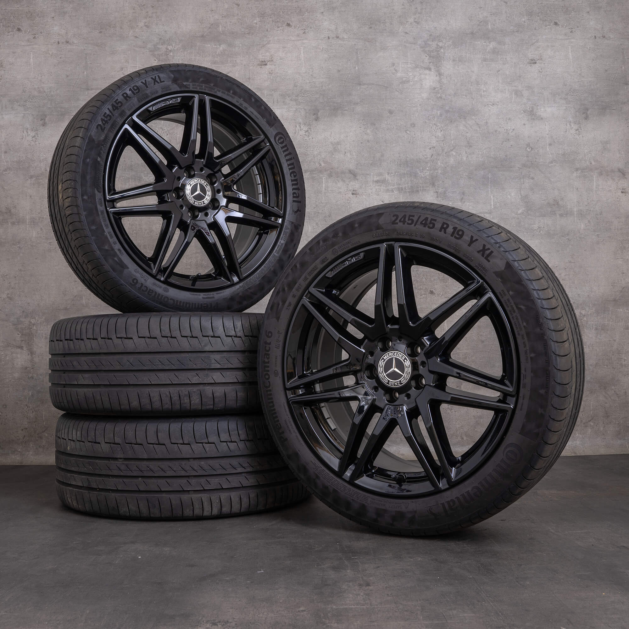 Originální ráfky na auto Mercedes Benz V-Class AMG 19" W447 Vito A4474015100 černé lesklé