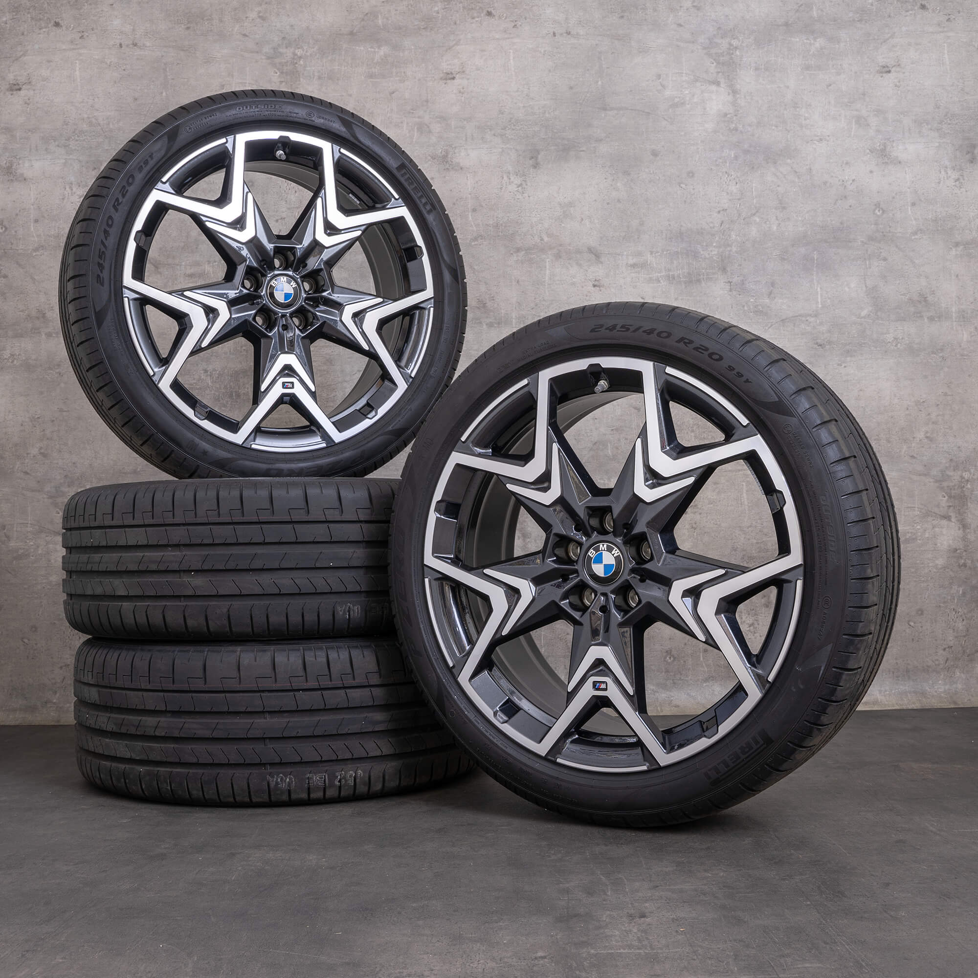 Originale BMW X1 iX1 X2 iX2 Cerchi 20 pollici U11 U10 estate Styling 873 M 6898053 orbita grigio lucido tornito