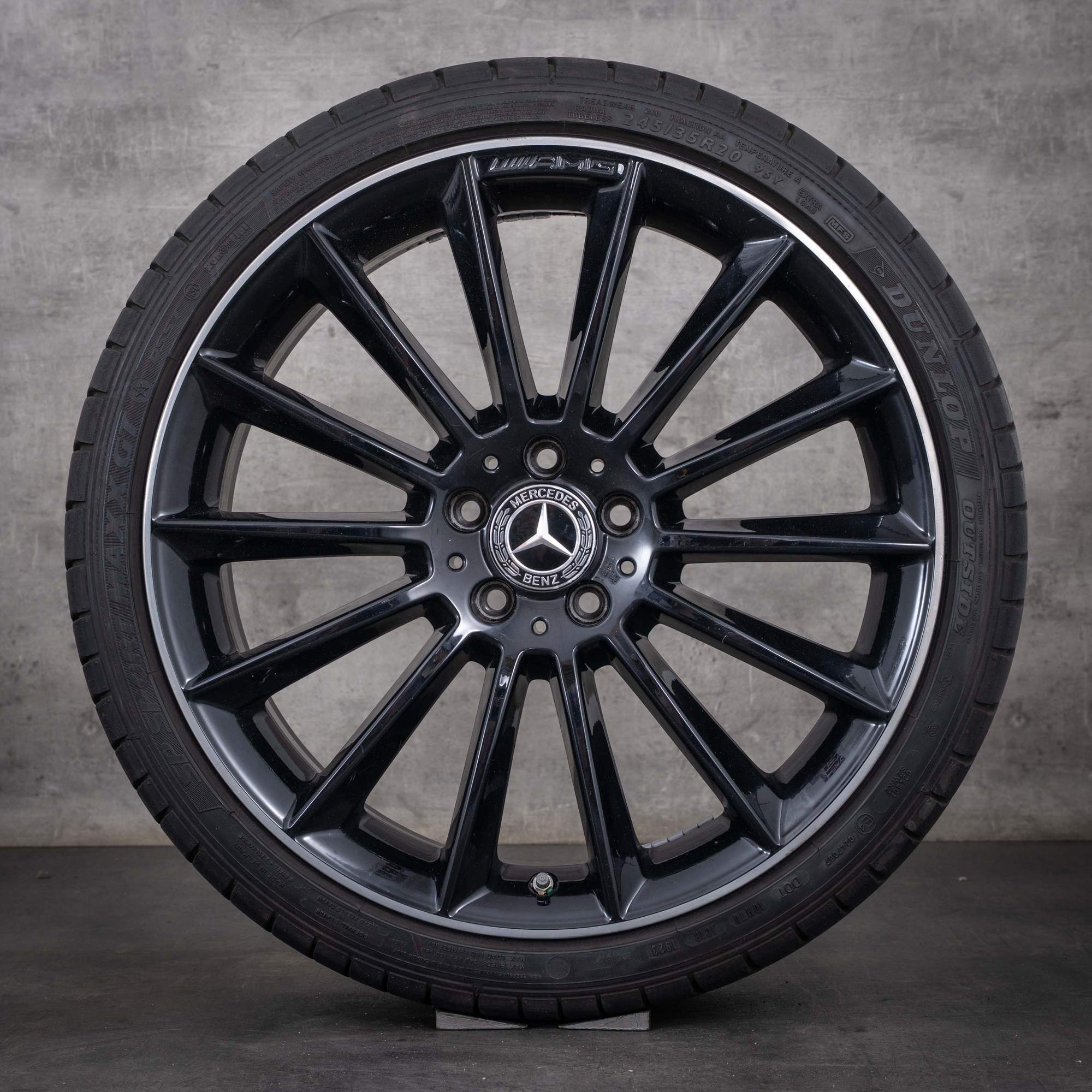 Originální 20palcové disky Mercedes-Benz CLS AMG W257 C257 letní kola A2574011900 A2574012000 černé s diamond cut