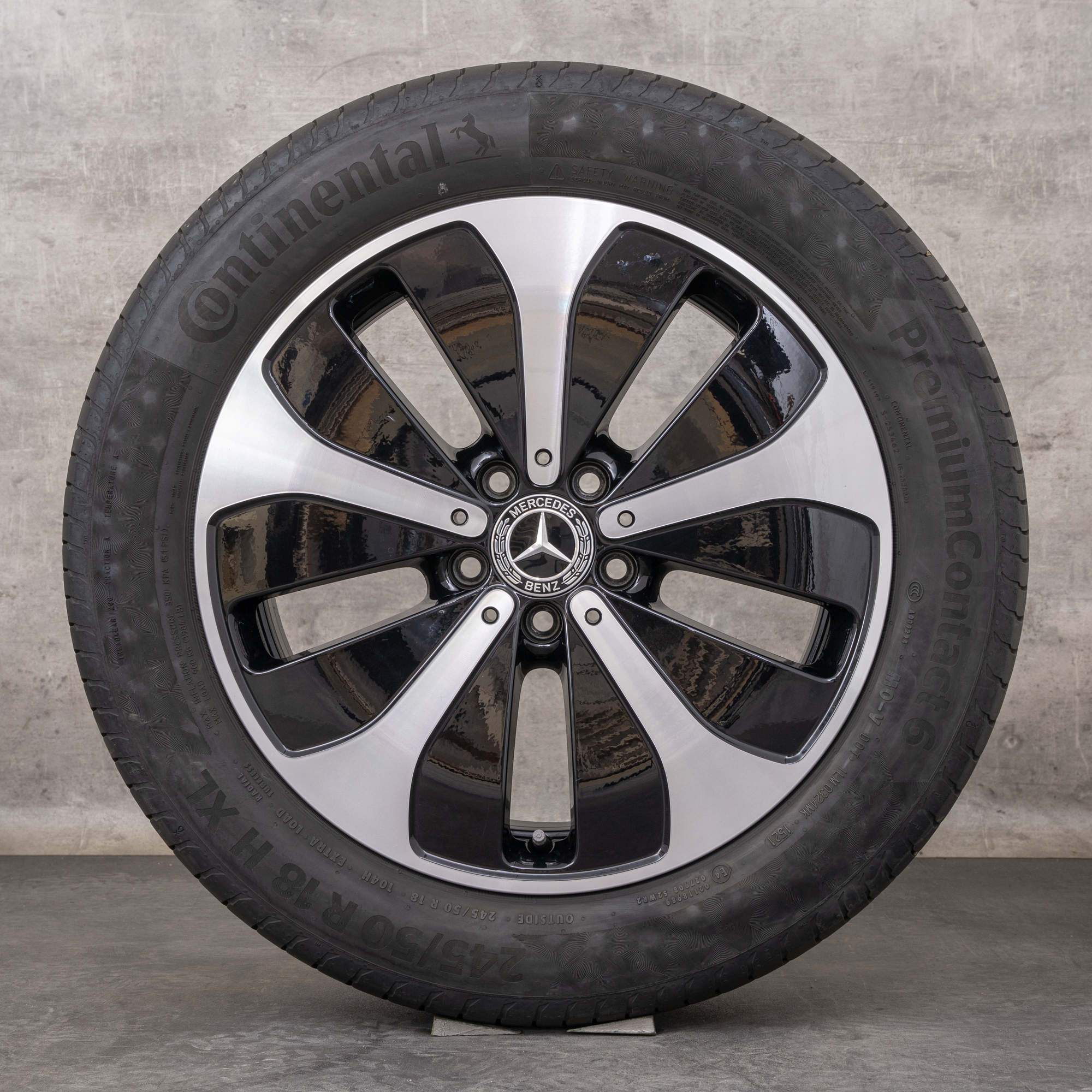 Oryginał Benz Mercedes EQV koła zimowe 18 cali W447 Felgi A4474017300 czarne Polerowane