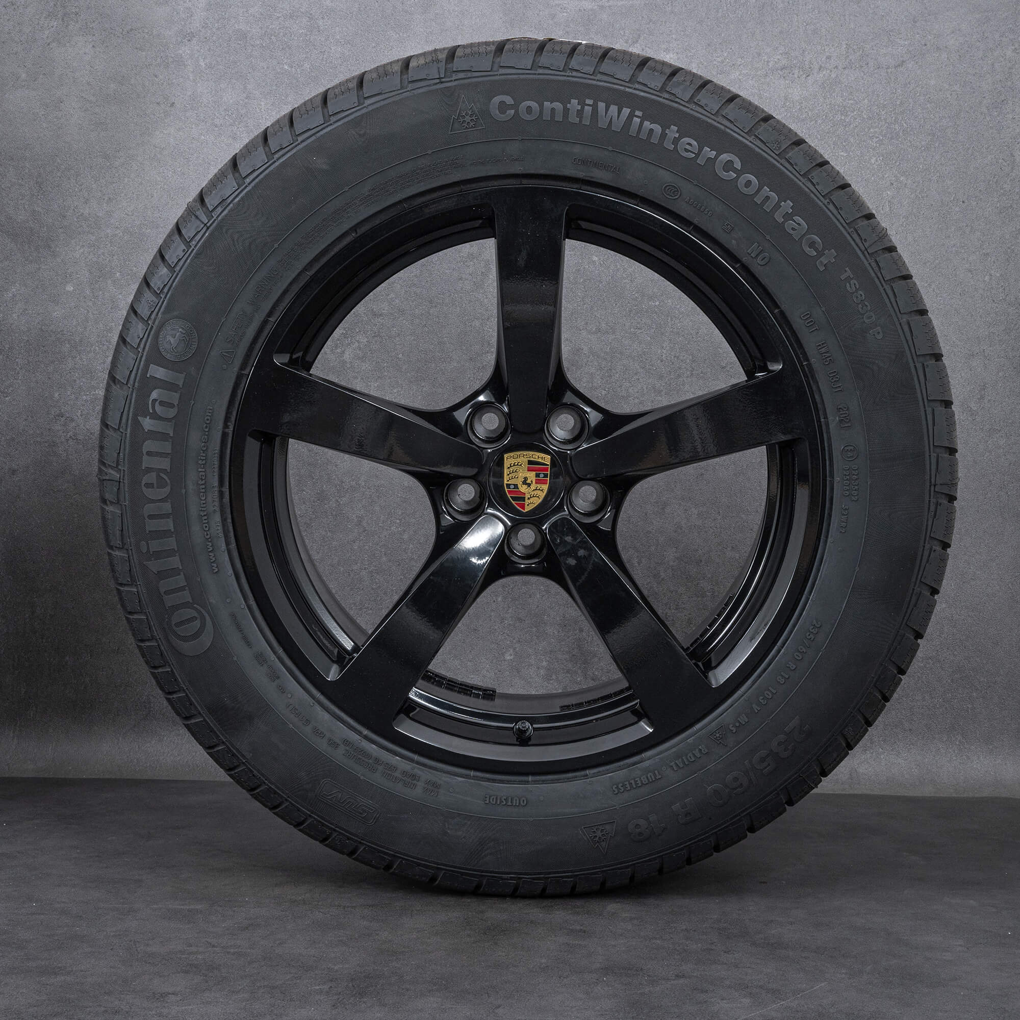 Oryginał Porsche Macan I & II felgi 18 cali koła letnie 95B601025AR 95B601025AS czarne NOWOŚĆ