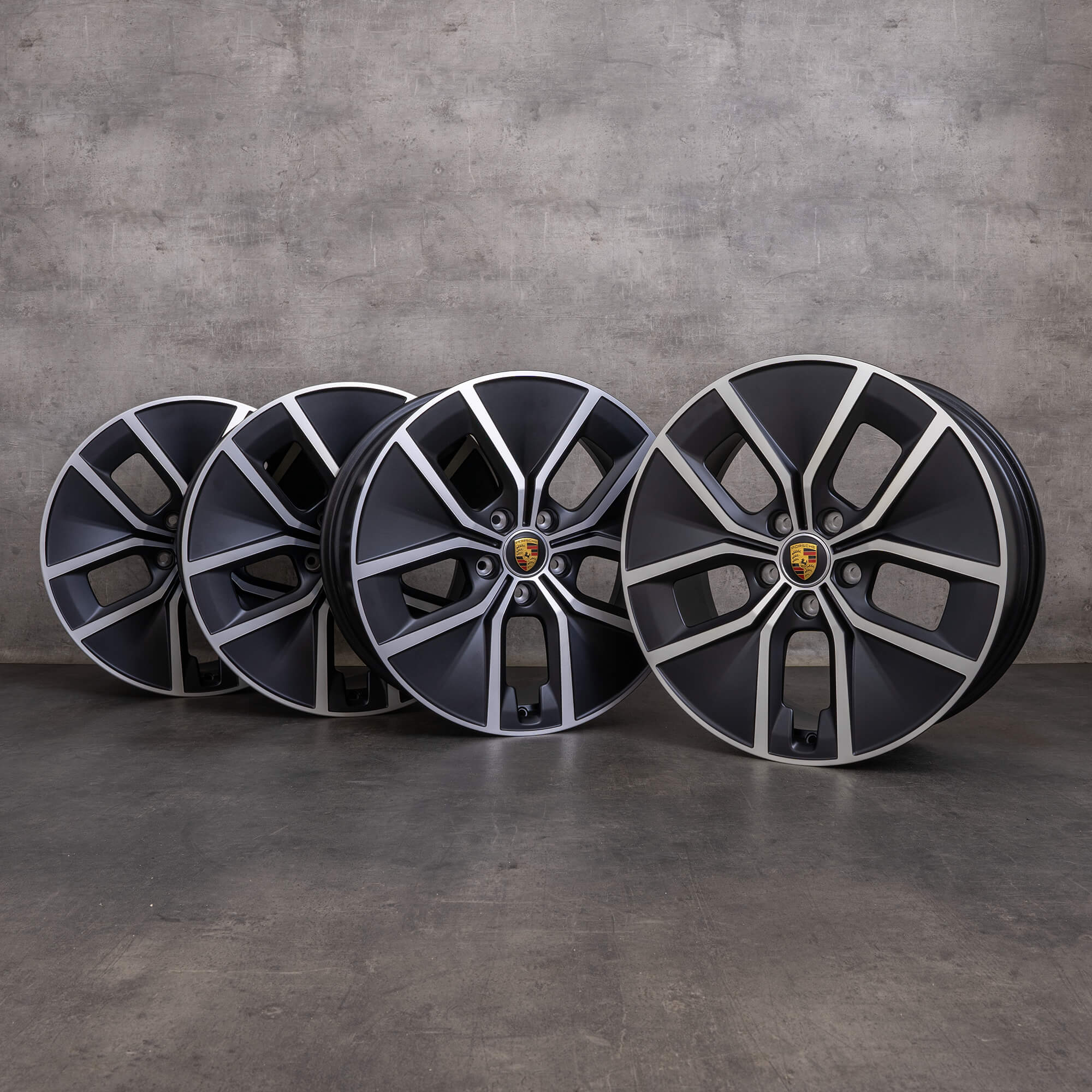 Oryginalne felgi Porsche Taycan 9J1 II 21 cali 9J1601025BS 9J1601025BT czarny mat Polerowane NOWOŚĆ