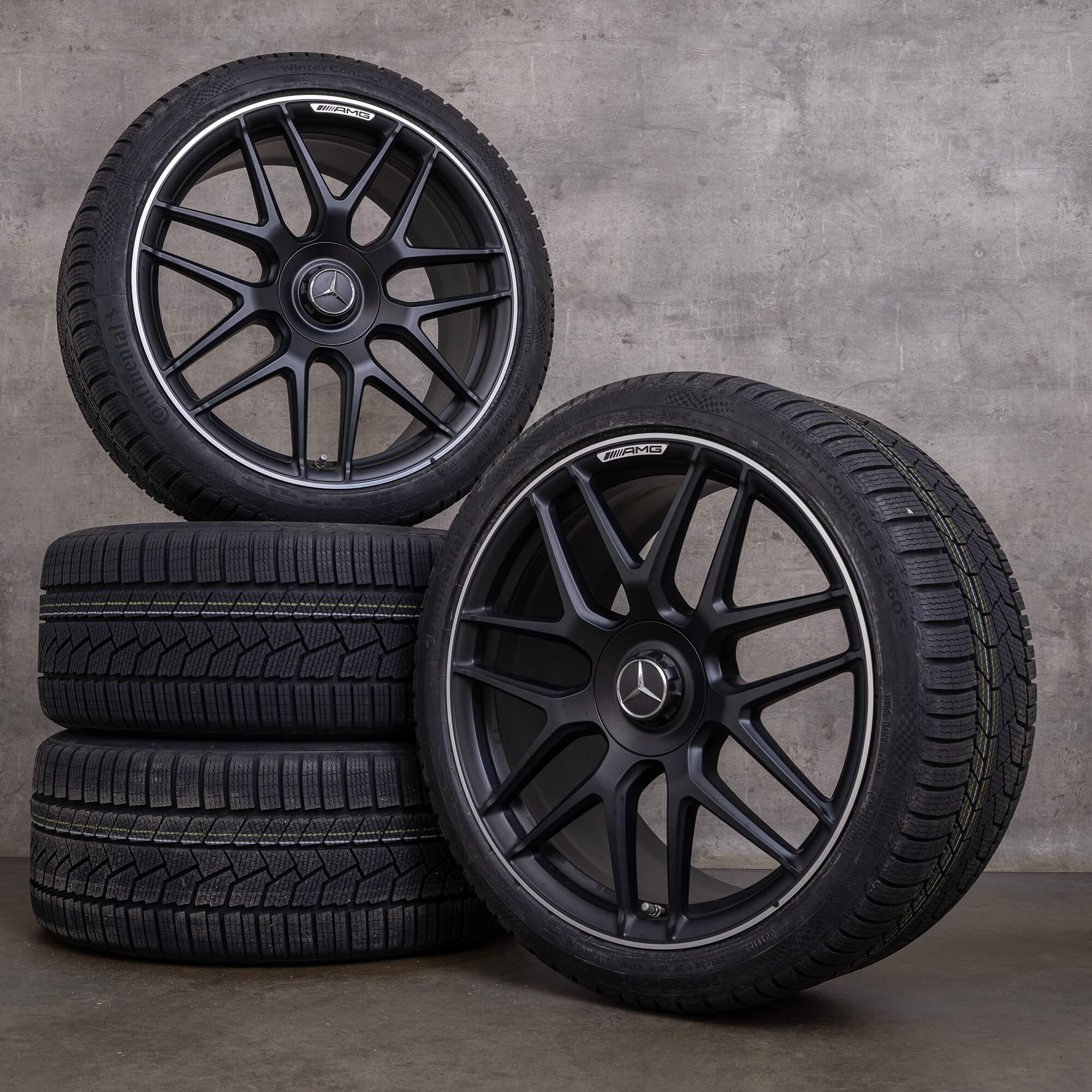 Genuine Mercedes Benz Clase E E63 63 S AMG llantas de invierno 20 pulgadas W213 S213 A2134013000 A2134013100 negro mate brillante torneado