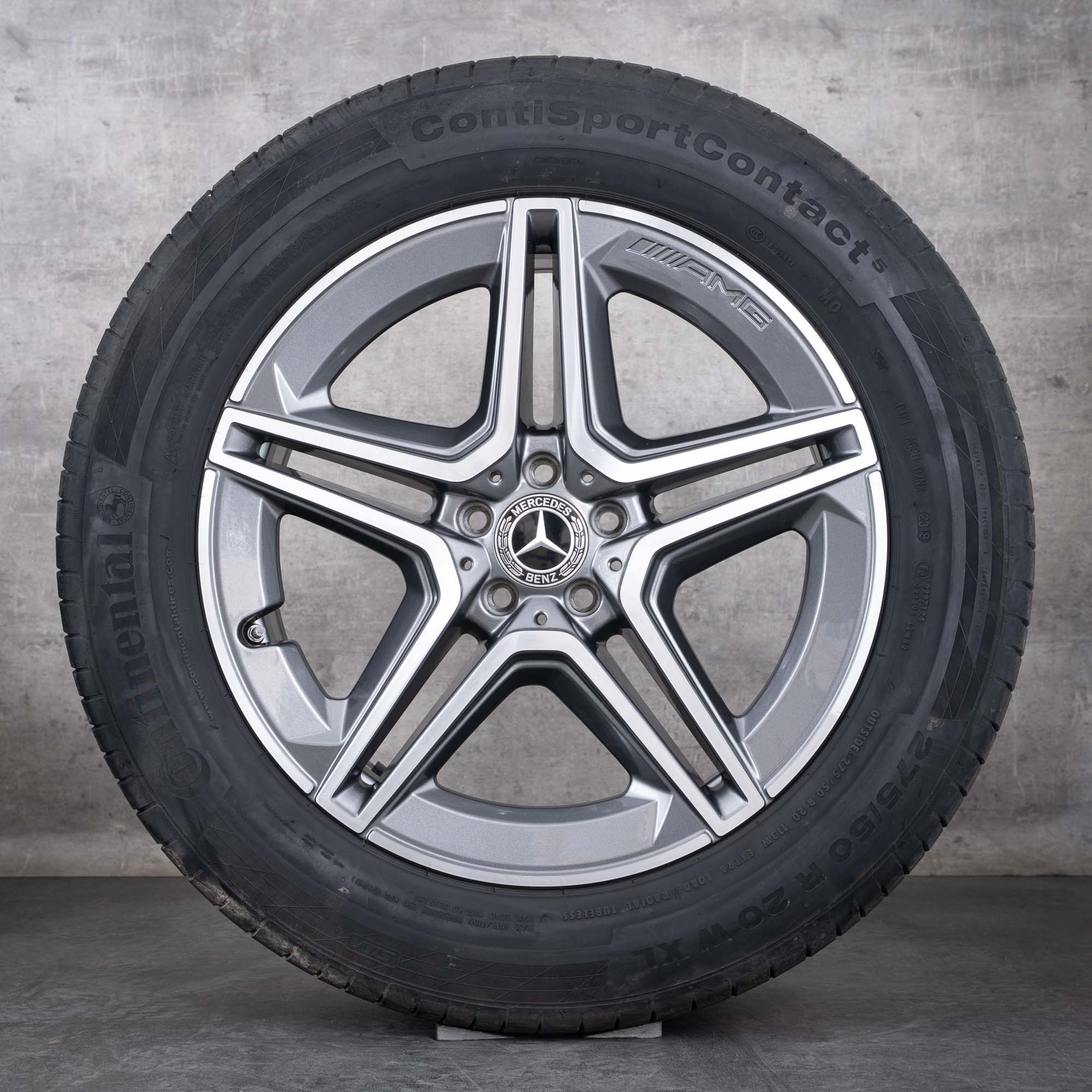 Oryginalne koła zimowe Mercedes Benz GLE & 53 AMG 20 cali X167 C167 Felgi A1674013200 A1674013300 himalaya szary polerowany