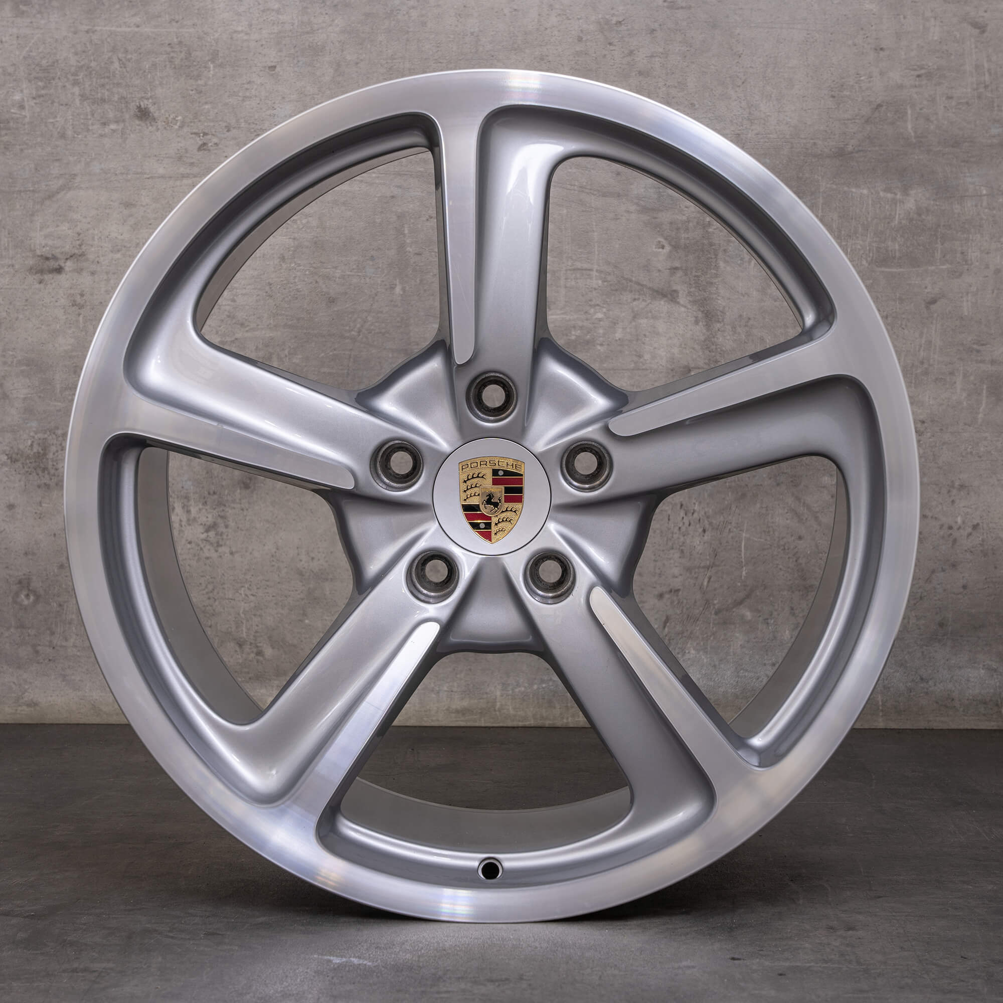 Original Porsche 911 Felgen 20 Zoll 991 C2 99136216240 99136216740 GT-silber glanzgedreht