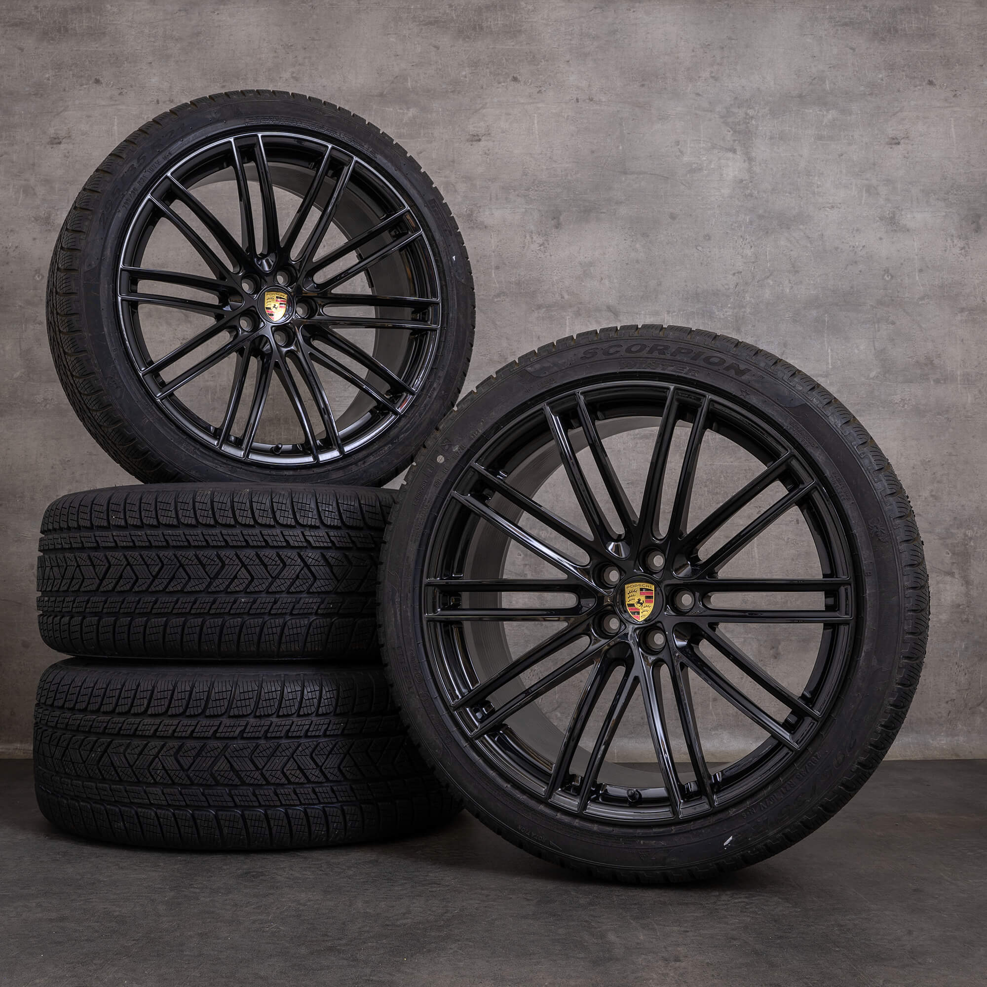Jantes e pneus inverno originais Porsche Macan II & III jantes de 21 polegadas S GTS 95B601025DN 95B601025DP jet black NOVO