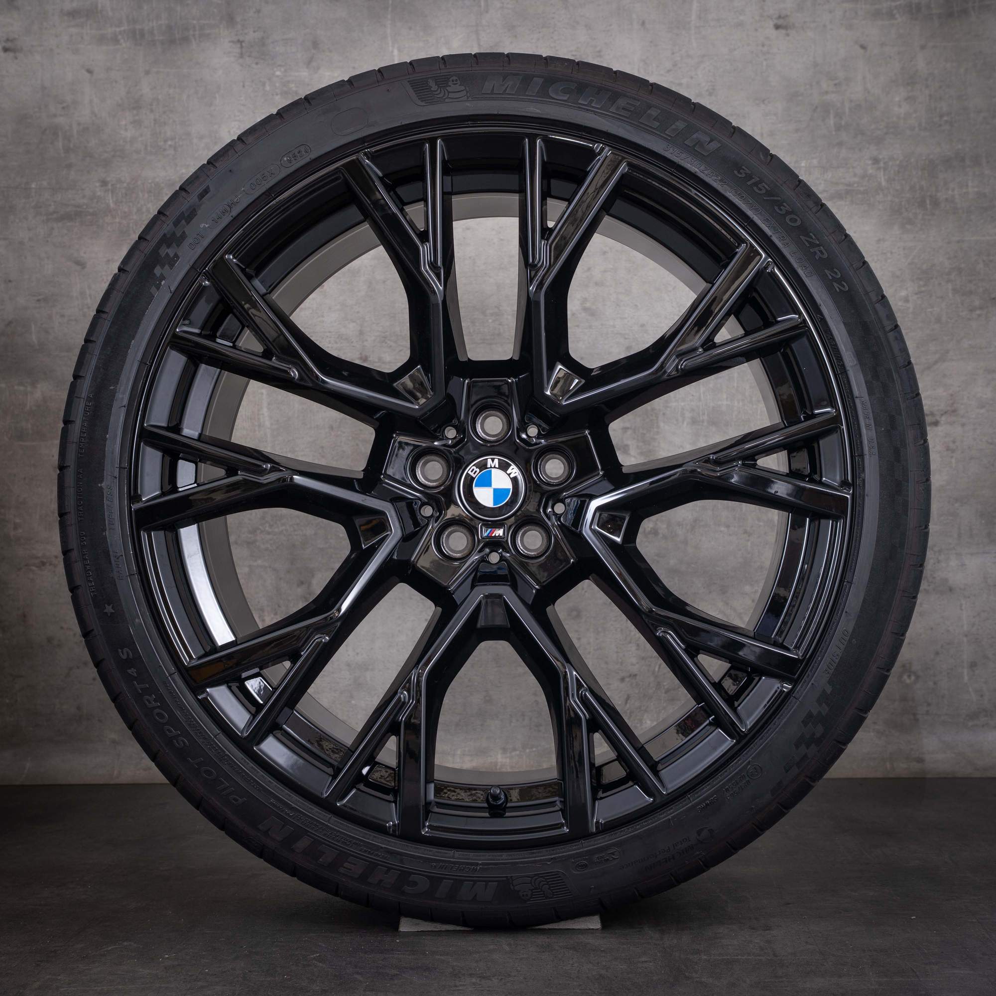 Original BMW X5M X6M Felgen 21 22 Zoll F95 F96 Sommerräder Styling 809 M 8090796 8090717 jet black