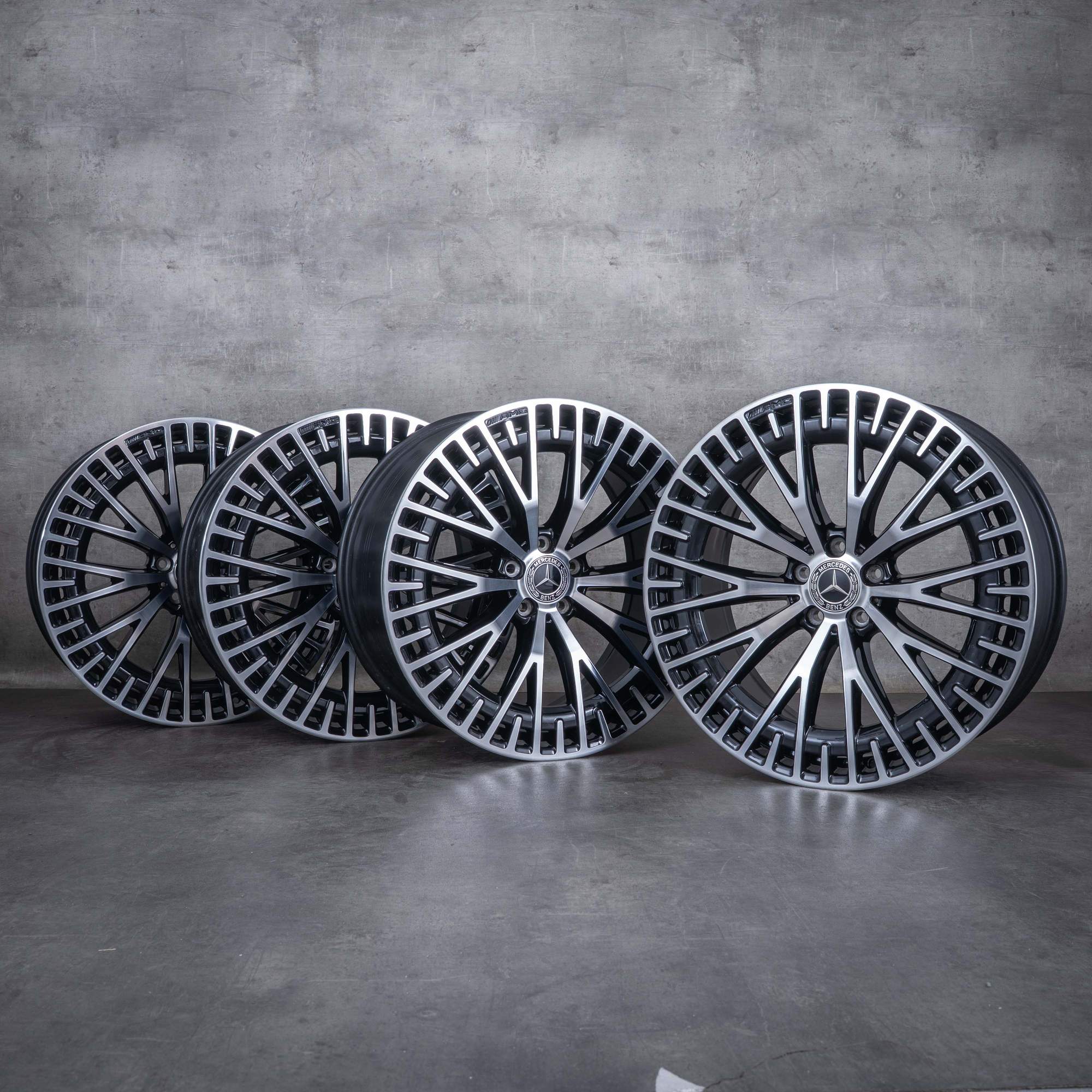 Originale Mercedes Benz EQS 53 AMG fælge 21 tommer V297 4Matic+ A2974012900 sort poleret