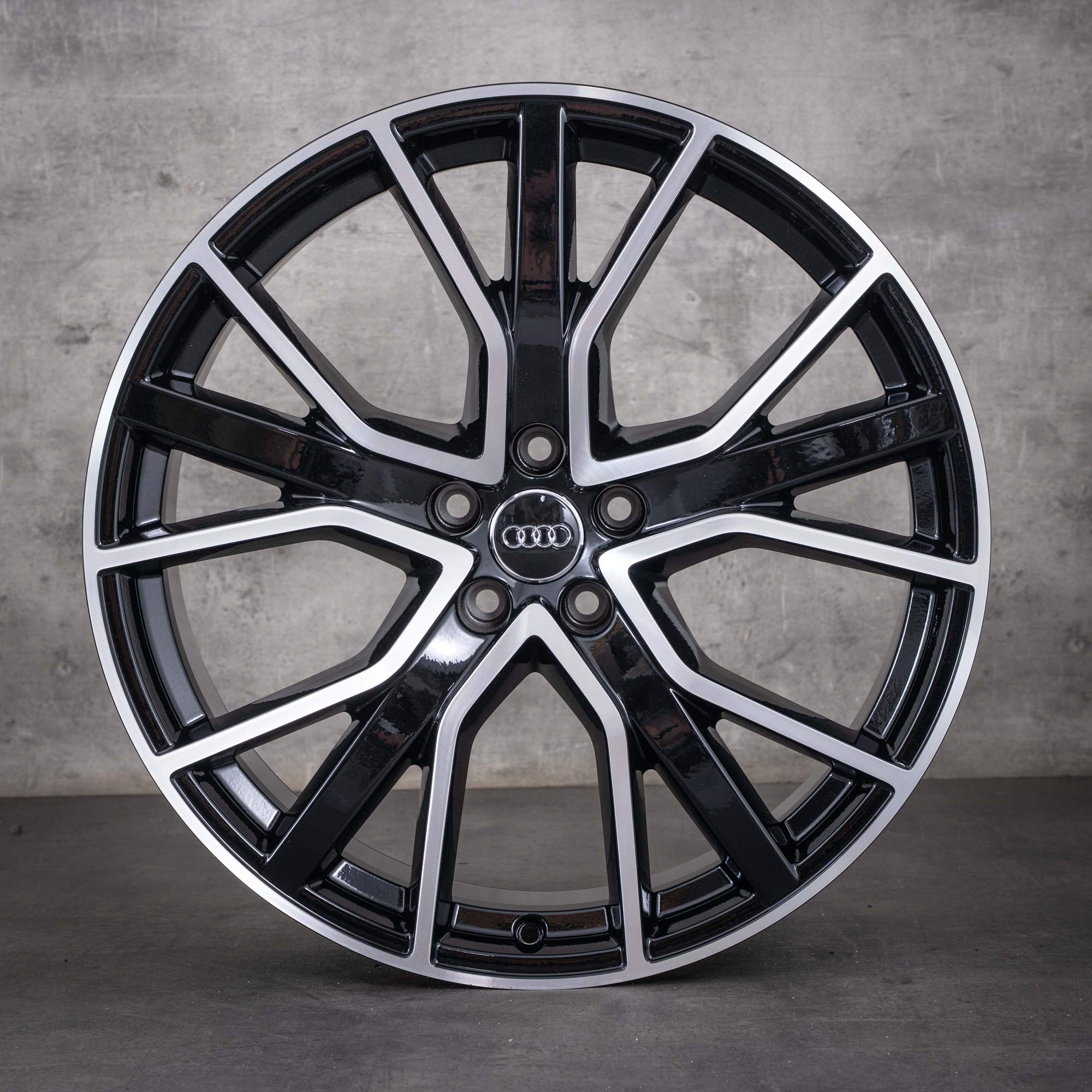 Llantas originales Audi A7 S7 de 21 pulgadas 4K C8 4K8601025Q negras diamantadas a alto brillo