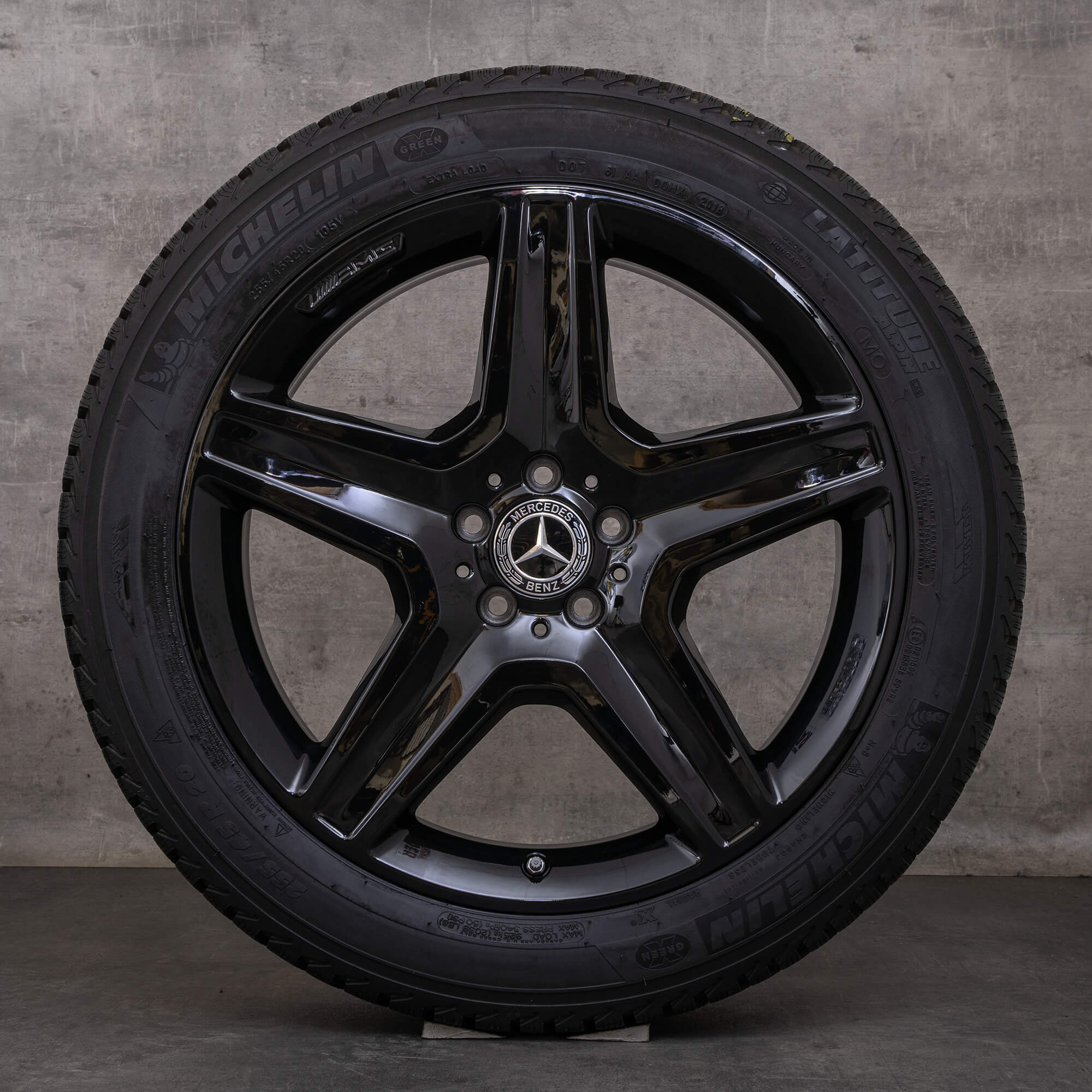 Alkuperäiset Mercedes Benz GLE & 43 AMG talvirenkaat 20 tuuman W166 vanteet A1664012002 musta kiiltävä