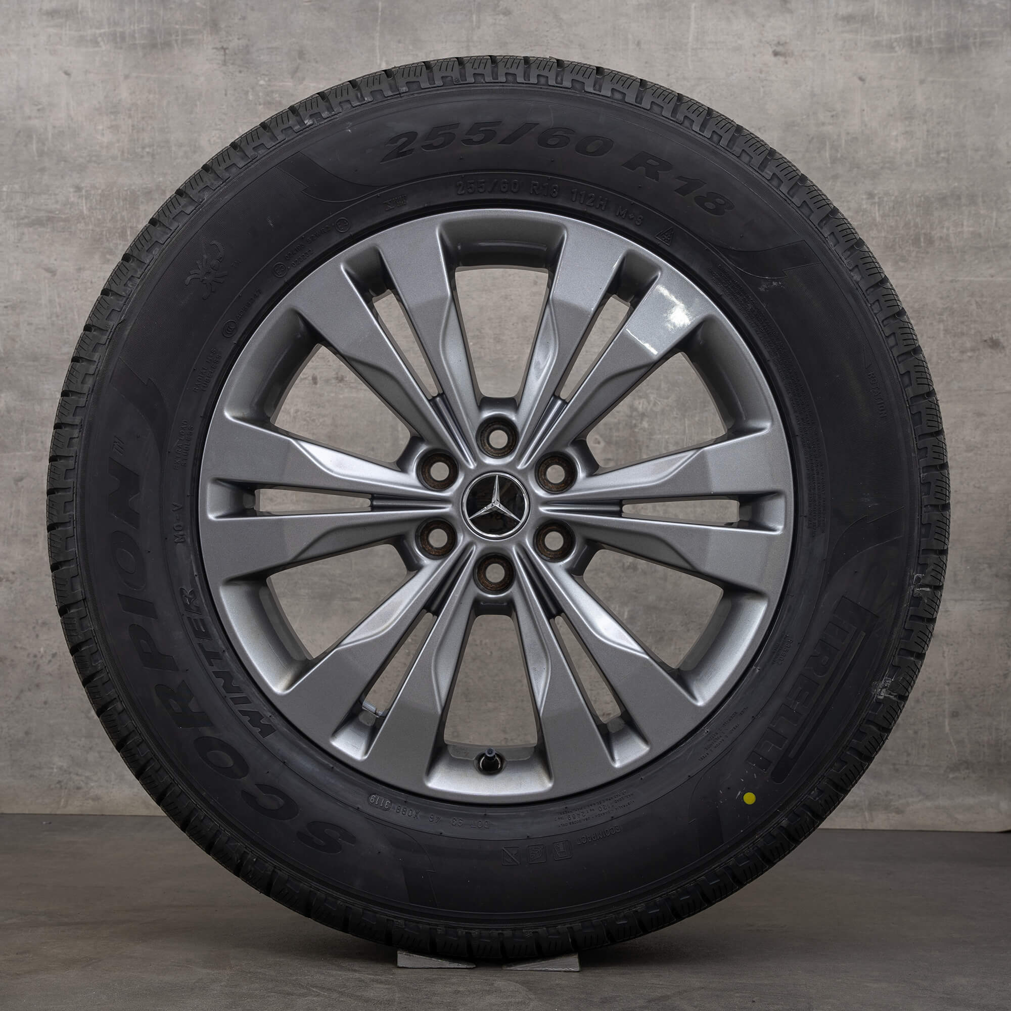 Originální zimni alu kola Mercedes Benz X-Class 18 palcové disky W470 N83801 šedá