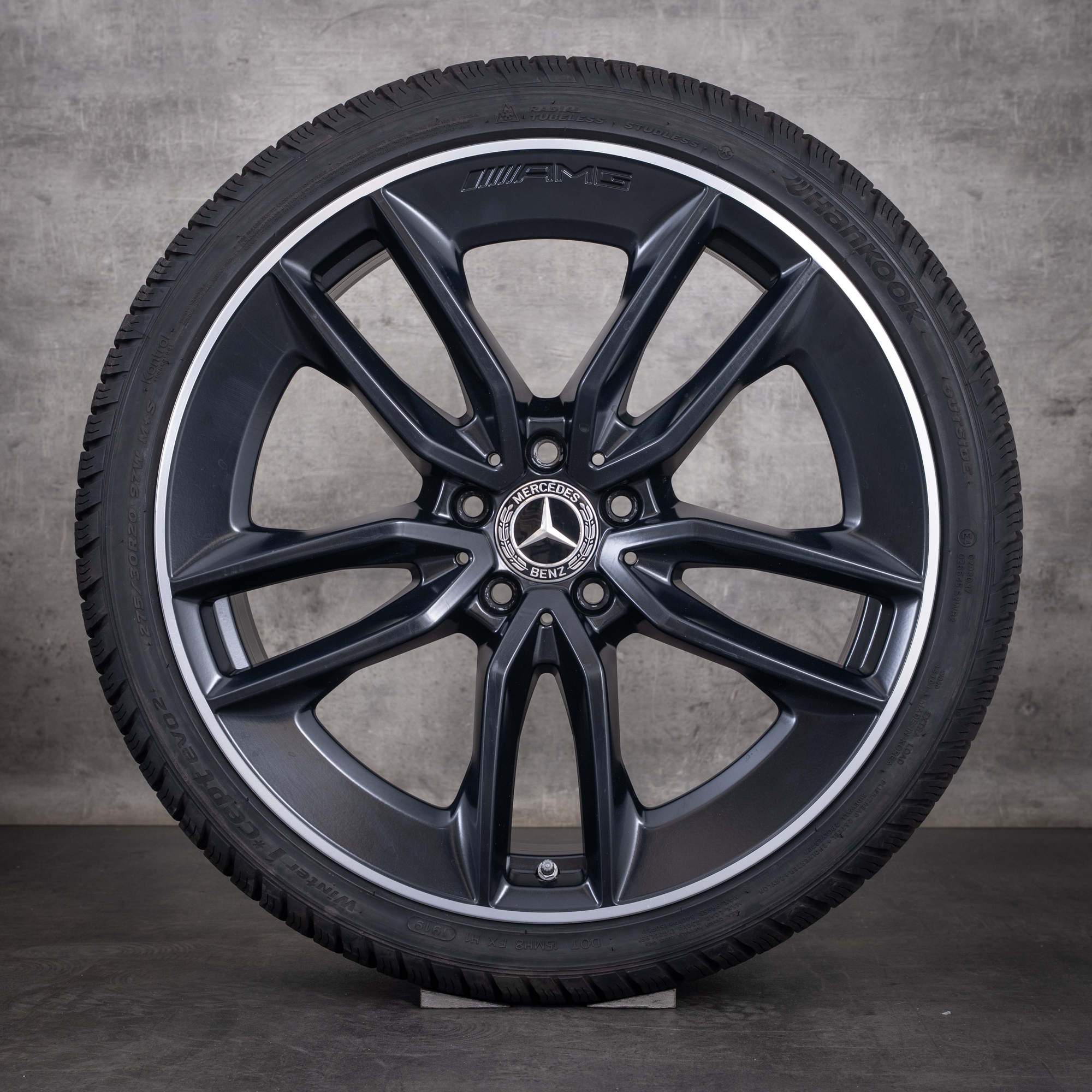 Jante originale Mercedes-Benz Clasa E E53 AMG pentru anvelope de iarnă 20 inch W213 S213 A238 C238 coduri A2134014900 și A2134015000 negru mat diamantate