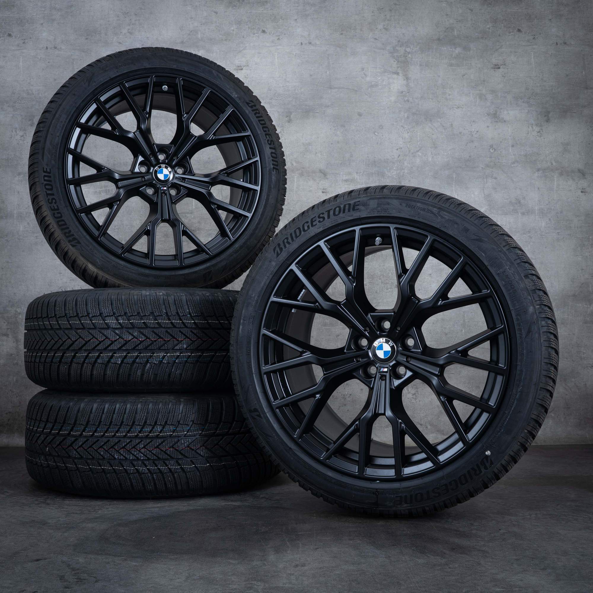 Oryginalne koła zimowe BMW serii 7 i7 X3 20 cali G70 G45 felgi stylizacja 911 M 5A19DF8 5A19DF9 jet black matt