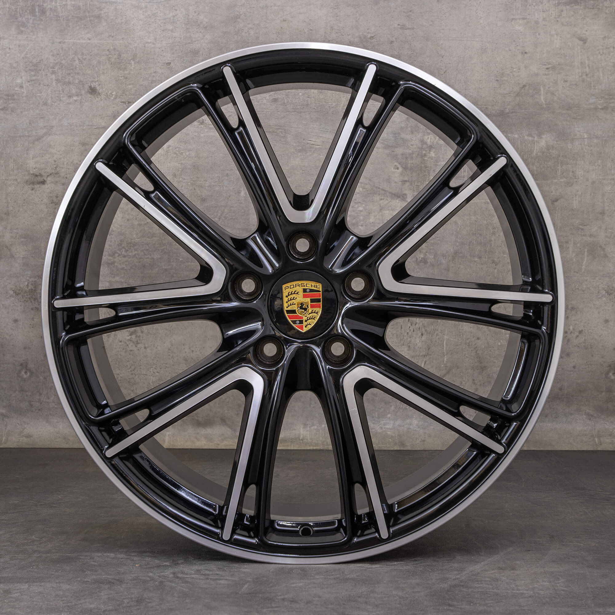 Jante originale Porsche Panamera 21 inch 971 Exclusiv Design 971601025M 971601025N negru Lucios