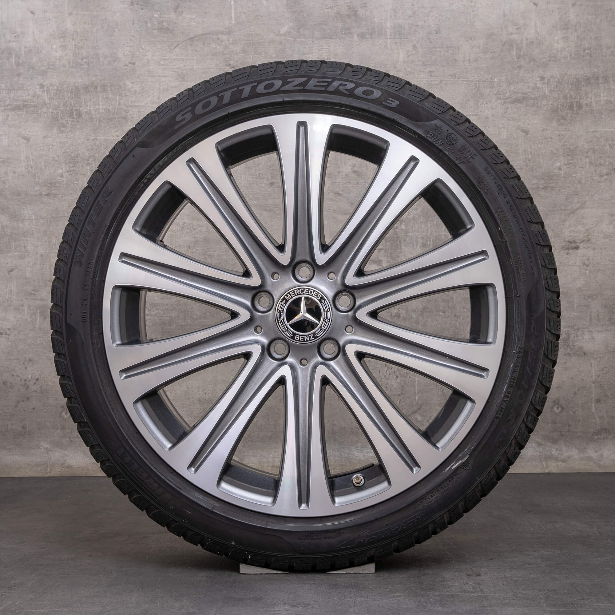 Orijinal Mercedes Benz E-Serisi kış jantları 19 inç W213 S213 C238 A238 jantlar A2134010500 himalaya gri parlak tornalı