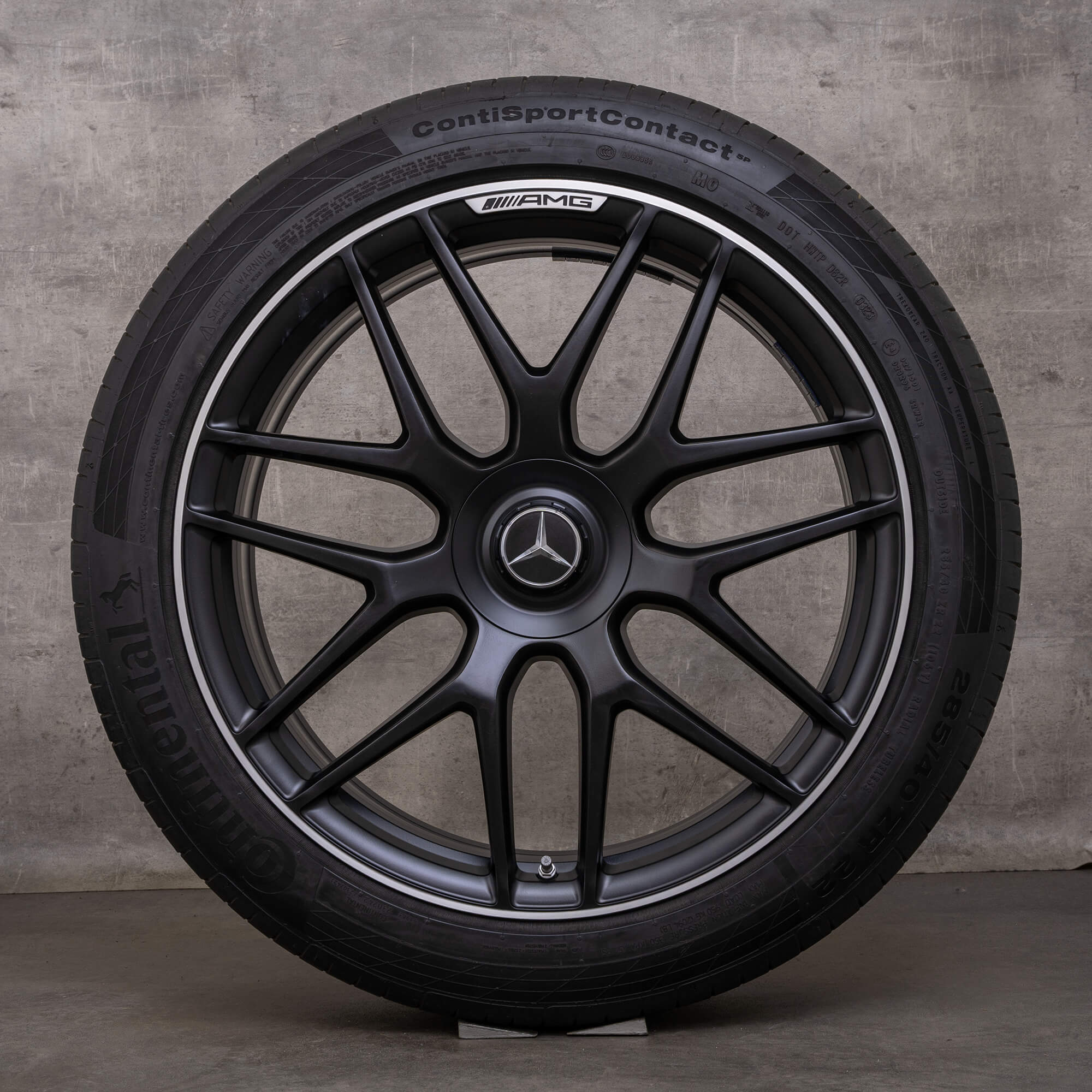 Original Mercedes Benz GLE 53 63 & S AMG Felgen 22 Zoll X167 C167 Hybrid A1674014400 A1674015701 Sommerräder schwarz matt glanzgedreht