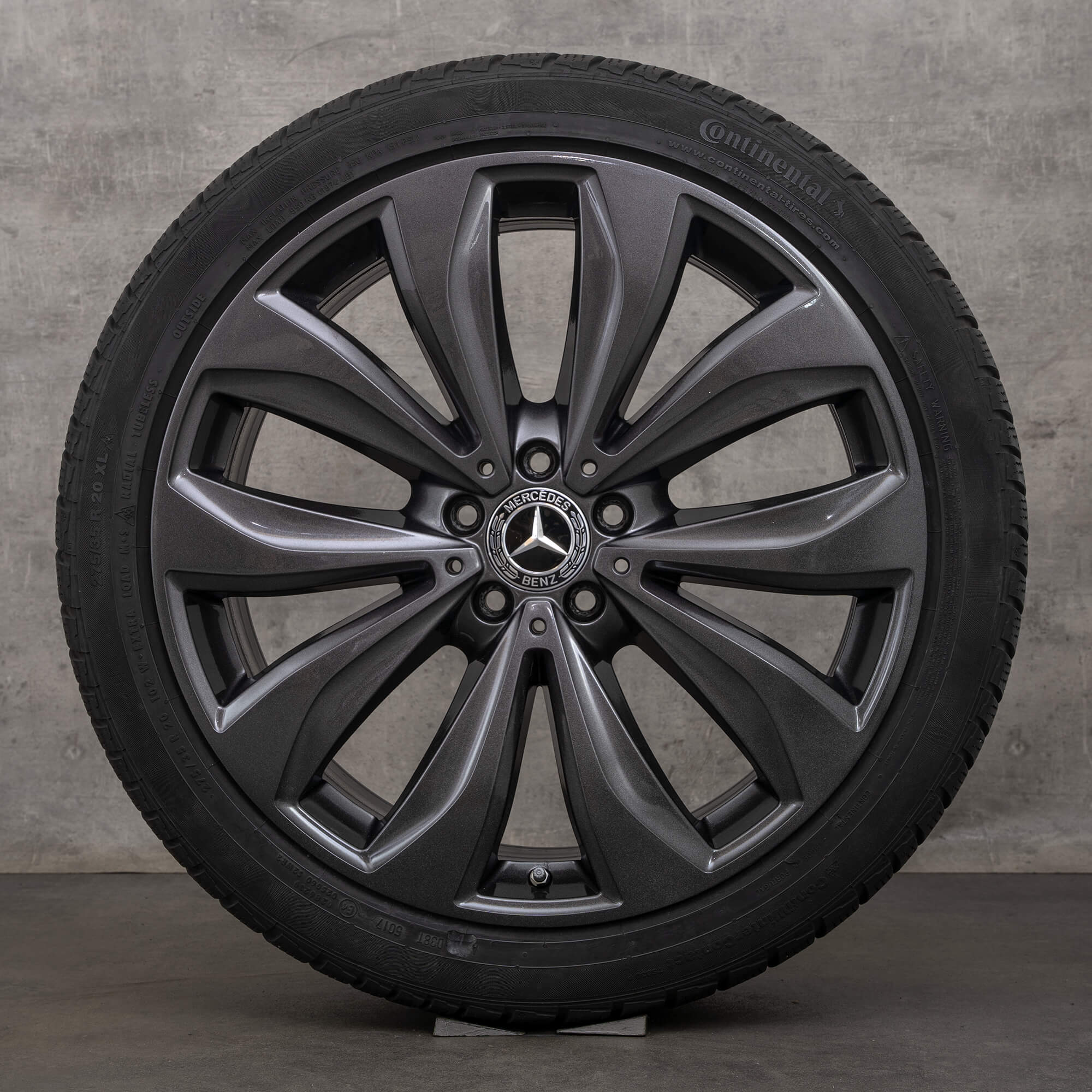 Original Mercedes Benz E-klass hjul 20 tum X213 All-Terrain sommarhjul A2534012300 A2134014500 silvergrå