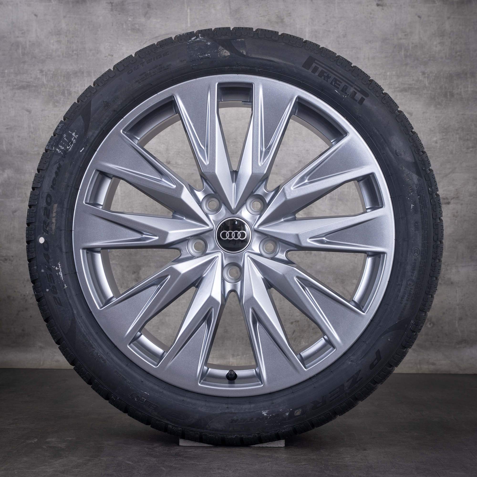 Originale Audi A6 e-tron vinterhjul 20 tommer GH-fælge 85E601025AR 85E601025AS platingrå NYE