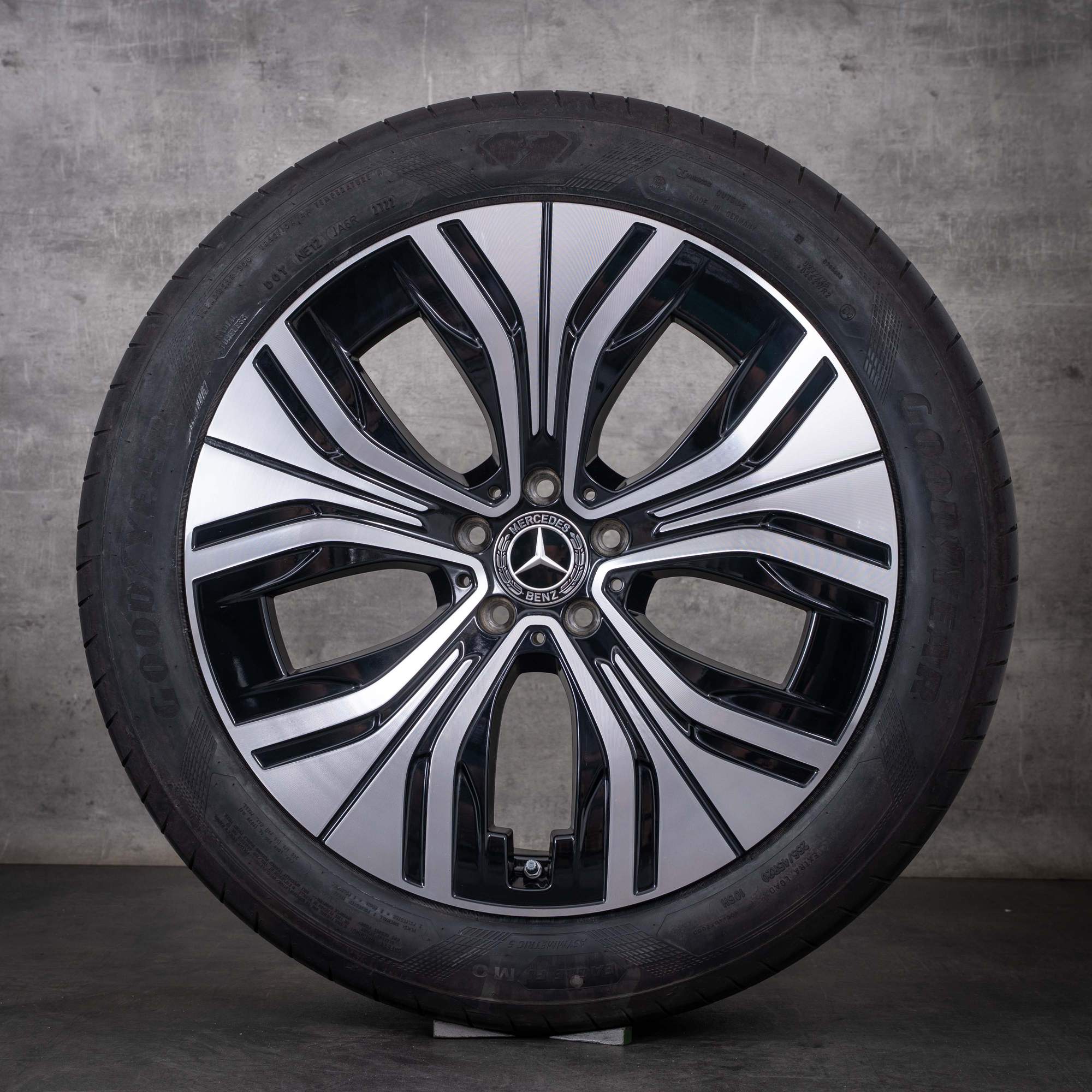 Originale Mercedes-Benz EQE SUV-felger 20 tommer X294 sommerhjul A2944010600, svart, frontpolert