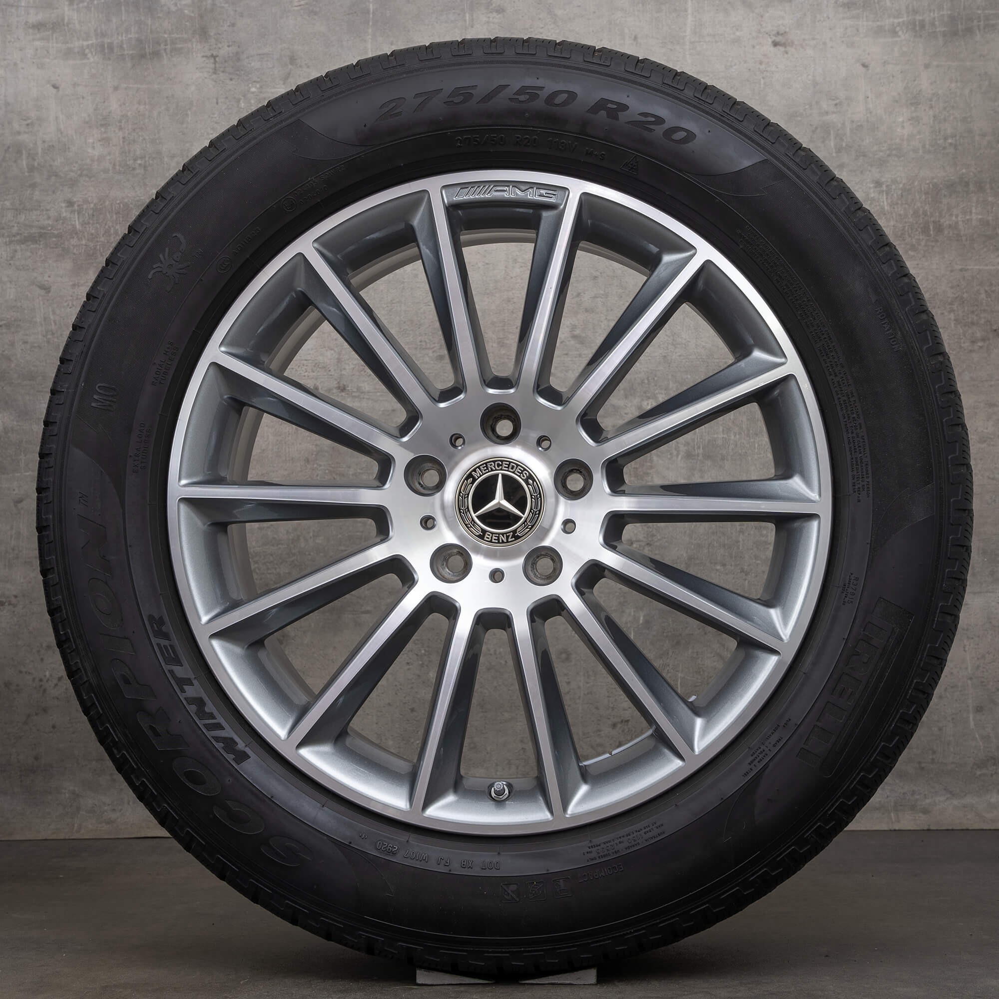 Originale Mercedes Benz G-Klasse AMG vinterhjul 20 tommer W463 G350 d G400 G500 fælge A4634011700 himalaya grey glossy turned NEW