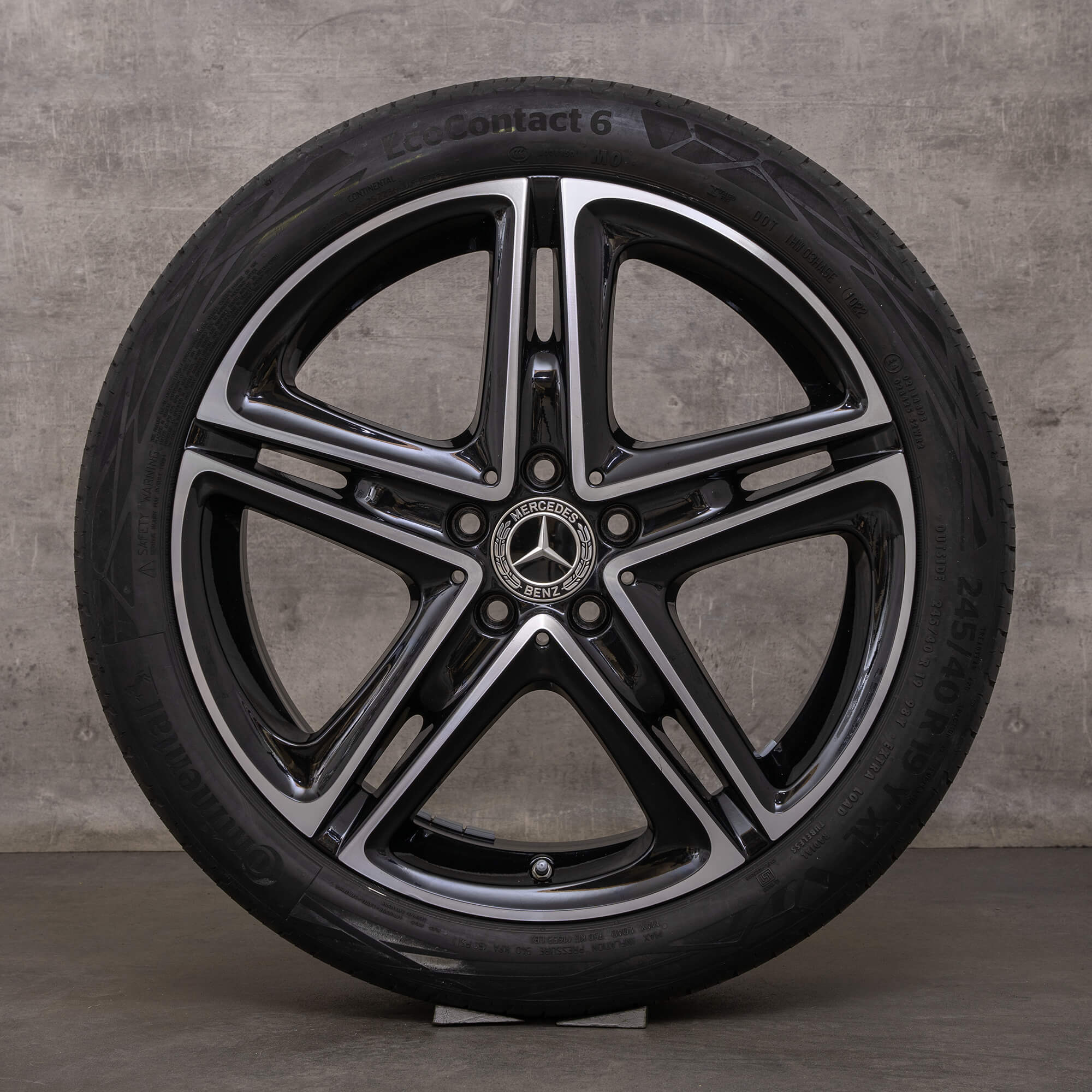 Llantas originales Mercedes Benz Clase E de 19 pulgadas W213 S213 C238 A238 Summer wheels A2384010300 A2384010400 black glossy turned