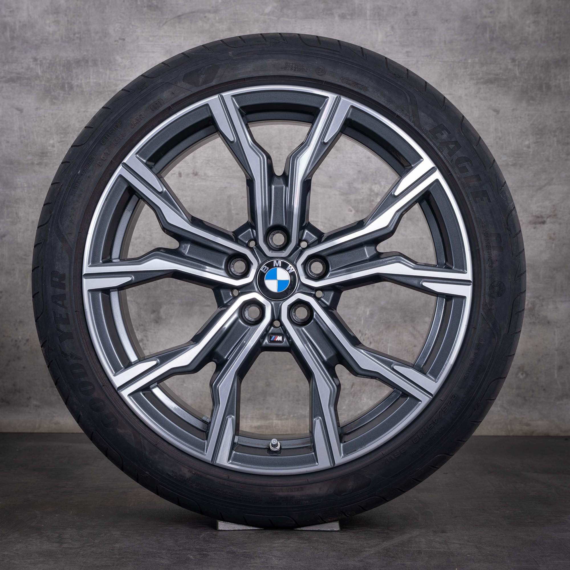 Original BMW X1 X2 Sommerräder 19 Zoll F48 F39 Felgen Styling 816 M 8092163 orbit grey glanzgedreht