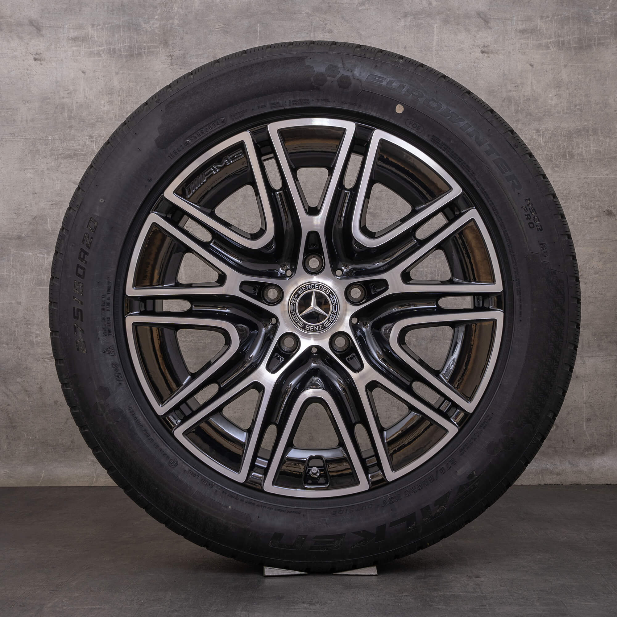Original Mercedes Benz G-Klasse Winterräder 20 Zoll W465 Felgen A4654012300 schwarz glanzgedreht