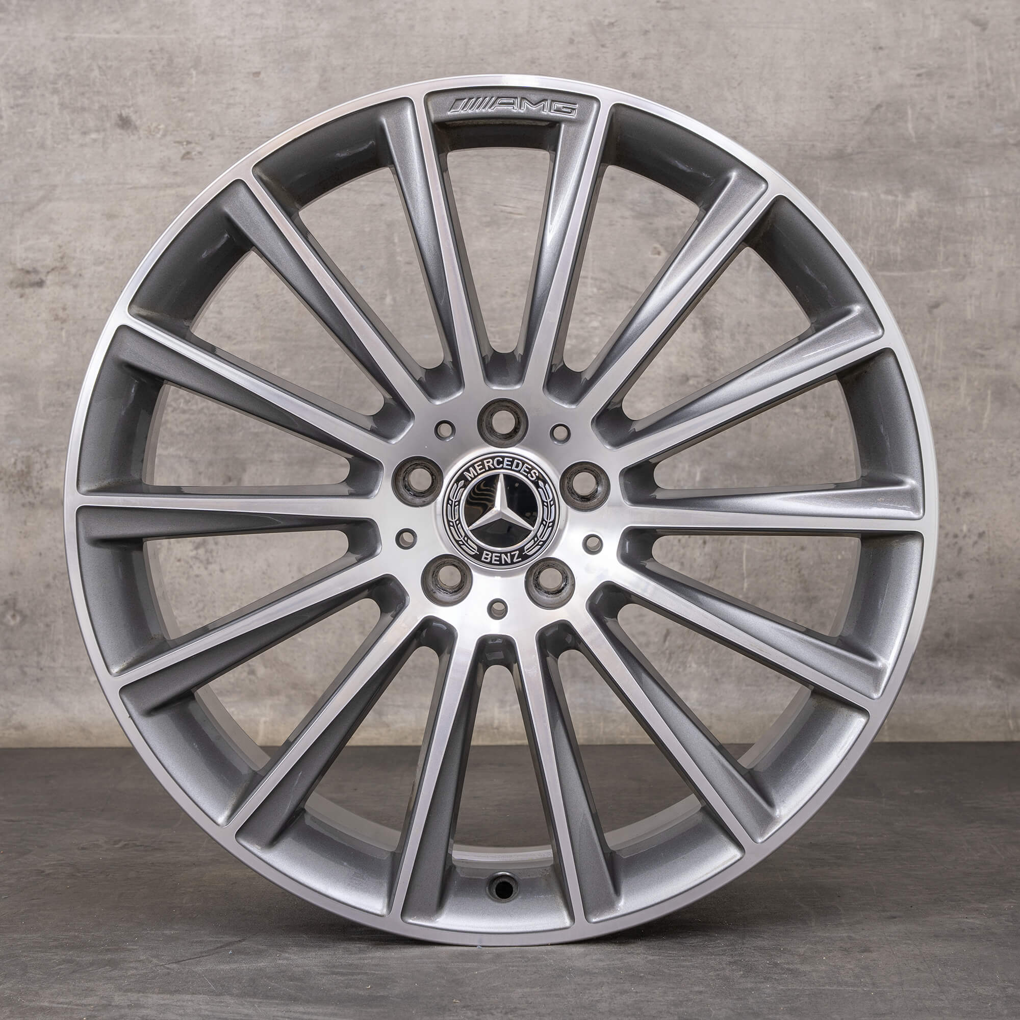 Original Mercedes Benz GLC AMG Felgen 20 Zoll X253 C253 A2534011900 himalaya grey glanzgedreht