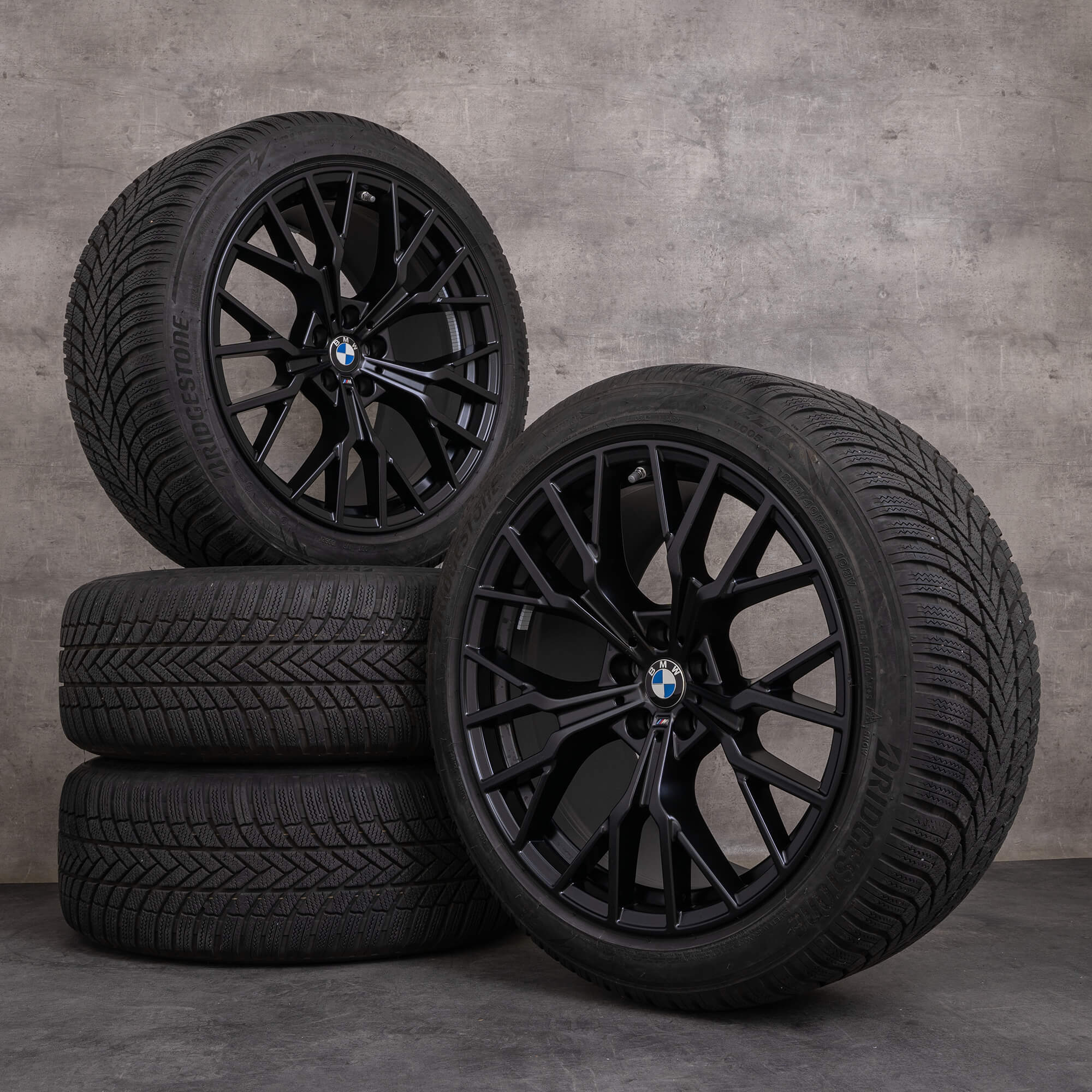 Original BMW serie 7 i7 X3 llantas de invierno 20 pulgadas G70 G45 estilo 911 M 5A19DF8 5A19DF9 jet black mate