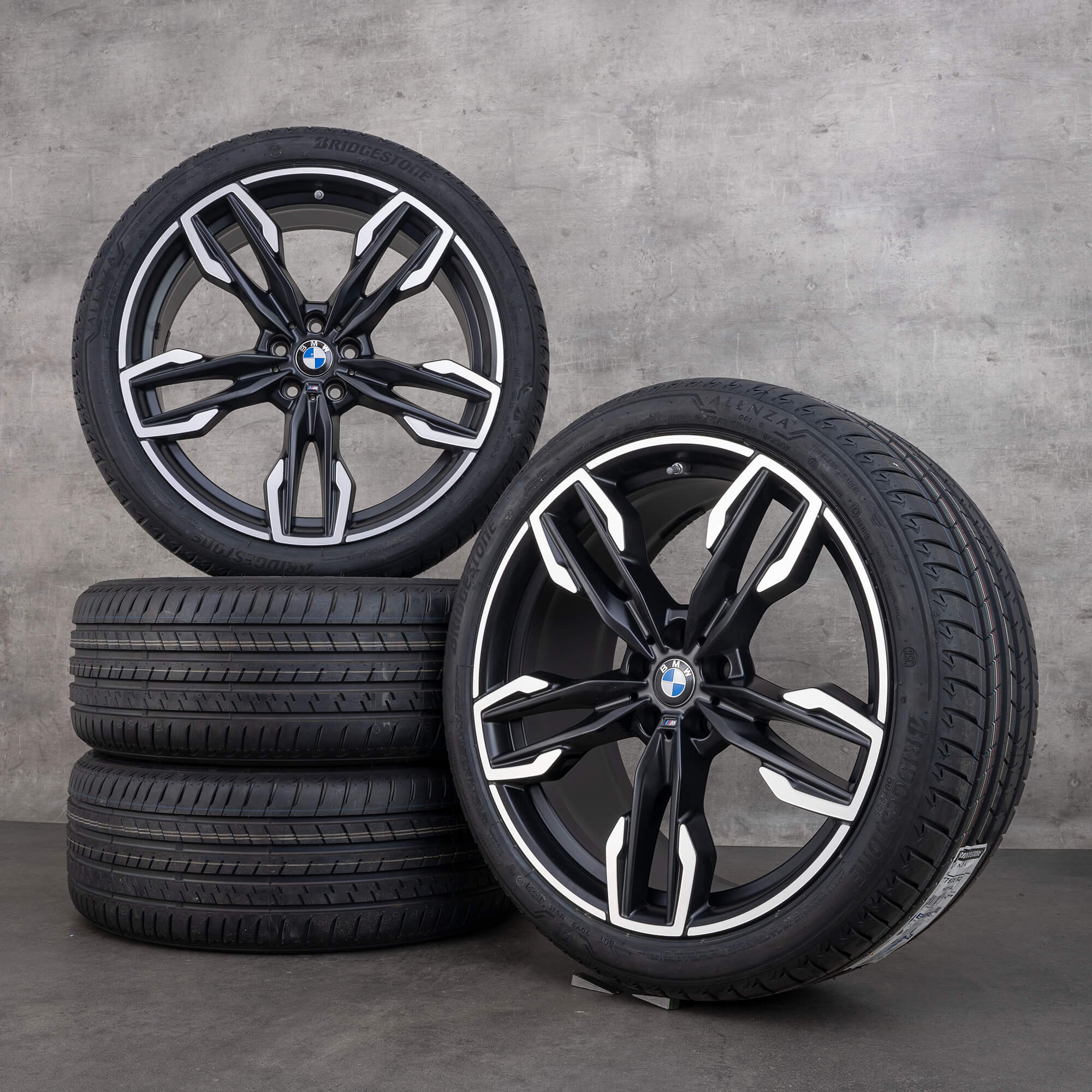 Oryginalne koła zimowe BMW X3 X4 21 cali, felgi G01 G02 w stylu 718 M 7916272 7916273 czarne w stylu diamond cut