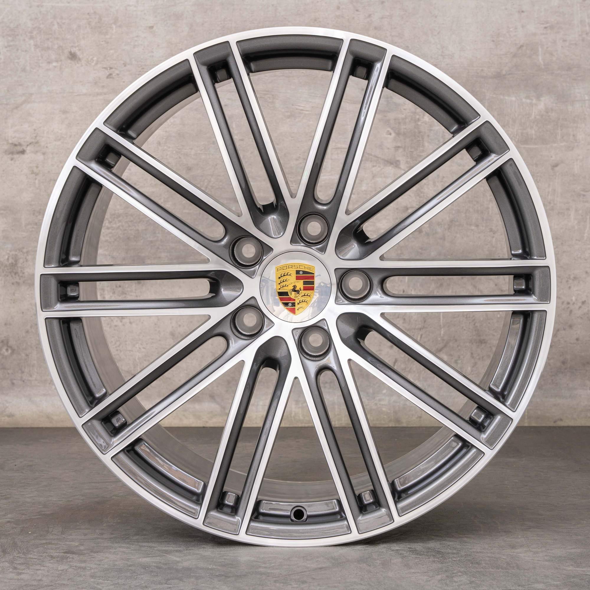 Oryginalne Felgi Porsche Boxster Cayman 718 20 cali 982 Styling 911 Turbo 982601025F 982601025G tytanowe polerowane NOWE