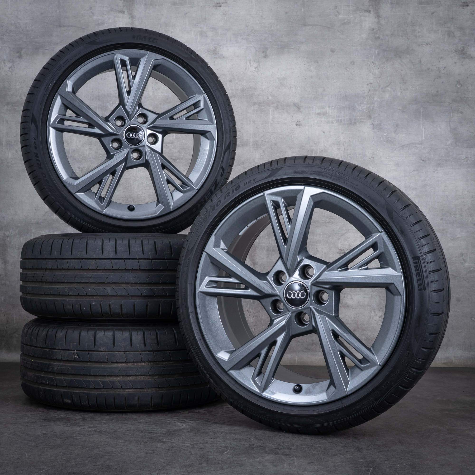 Orijinal Audi A3 S3 jantlar 18 inç 8Y yaz jant lastik 8Y0601025G titanyum parlak