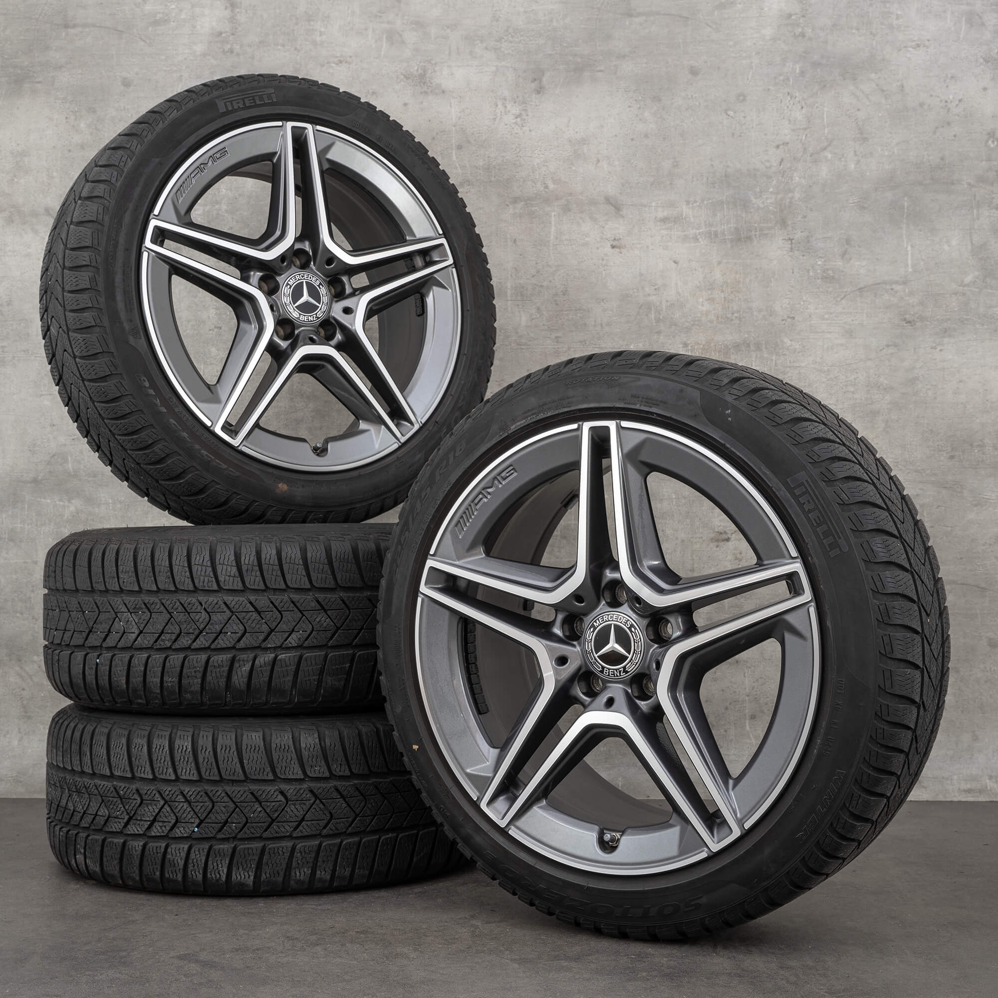 Mercedes 18 inch velgen C-Klasse C43 AMG W205 C450 Sport OEM wintervelgen
