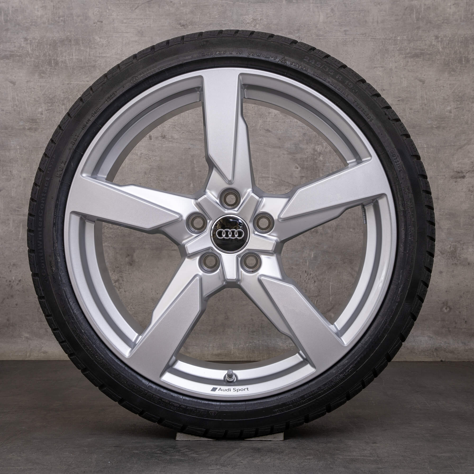 Alkuperäiset Audi TT TTS RS talvirenkaat 19 tuuman 8S FV vanteet 8S0601025AA hopea kiiltävä UUSI